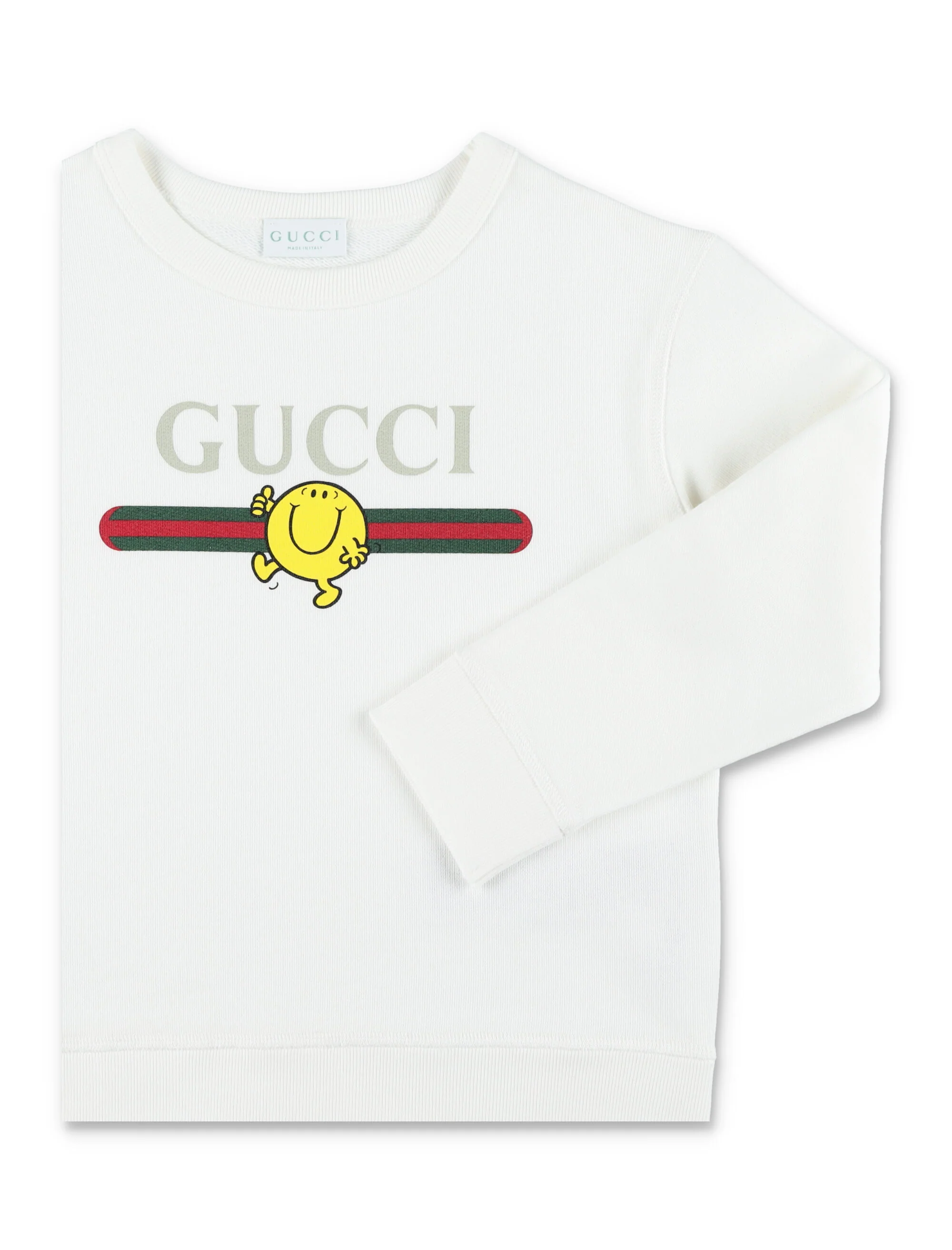 Gucci Mr. Men™ Little Miss™ Print Cotton Sweatshirt For Kids New White