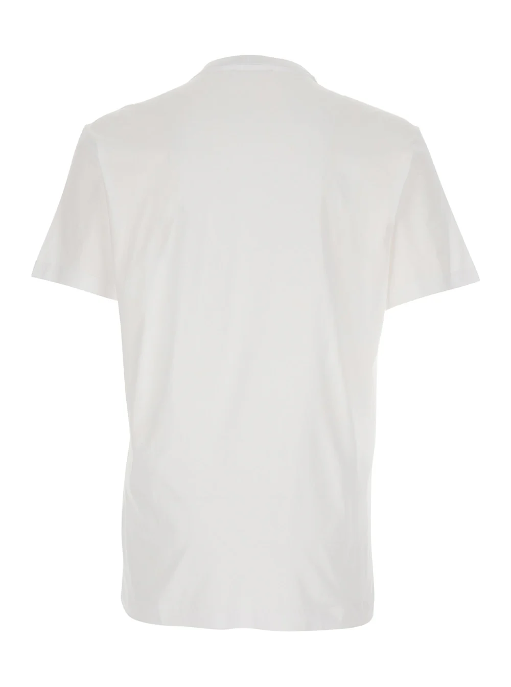 Dolce & Gabbana White T-Shirt with Logo on the Front in Cotton for Men Tshirts And Polo Shirts