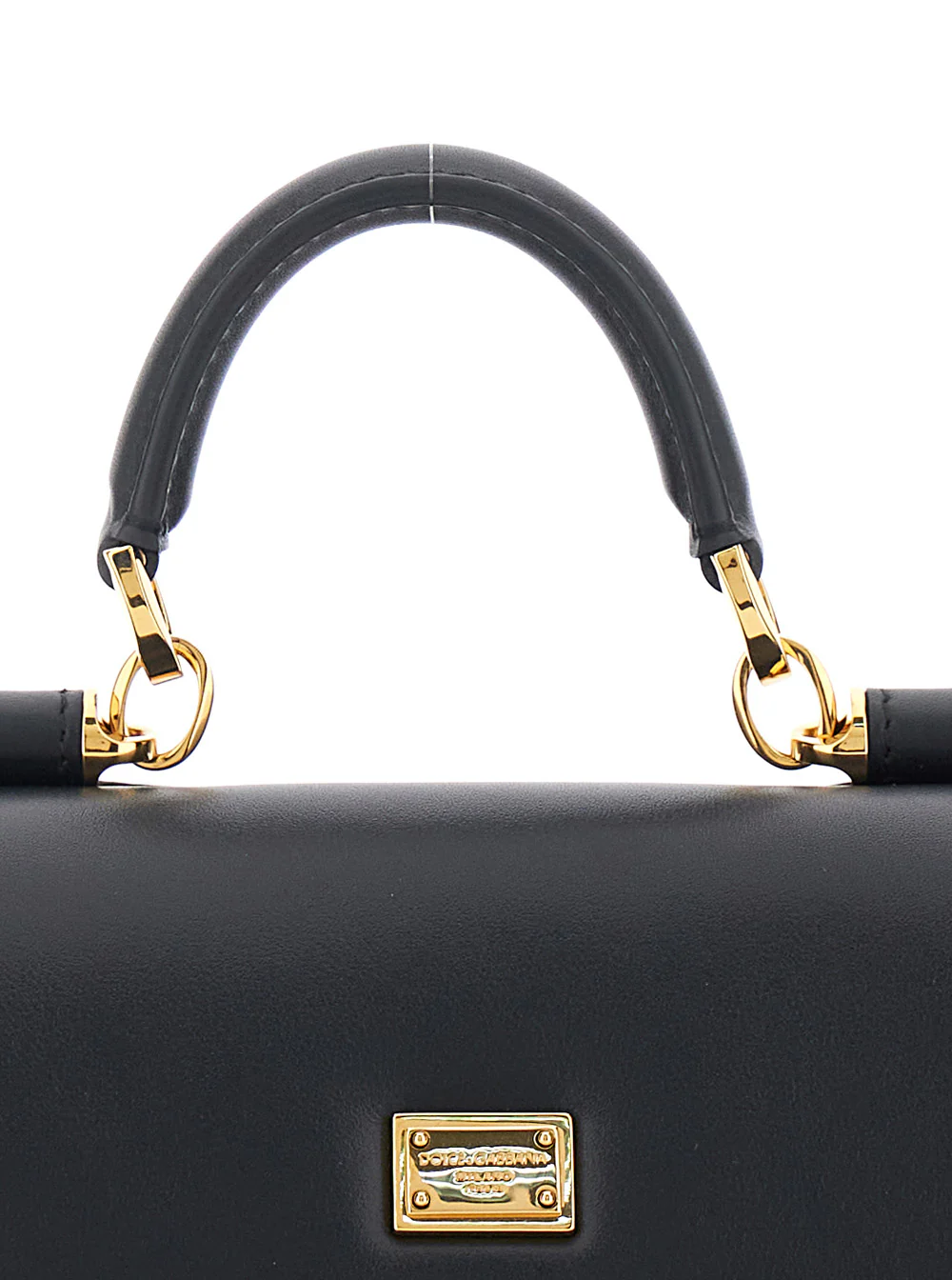 Dolce & Gabbana Black Crossbody bag My Sicily Mini with Adjustable and Removable Leather Strap for Women Cotton Calf