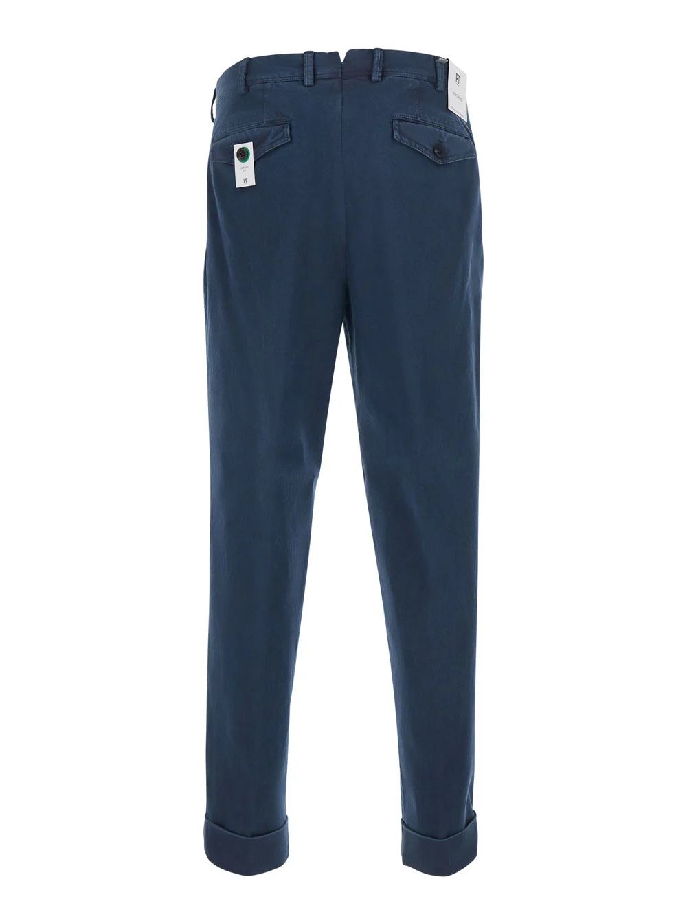 Pt Torino Pants With Side Pockets And Blue Finished Hems For Men Blu Trousers