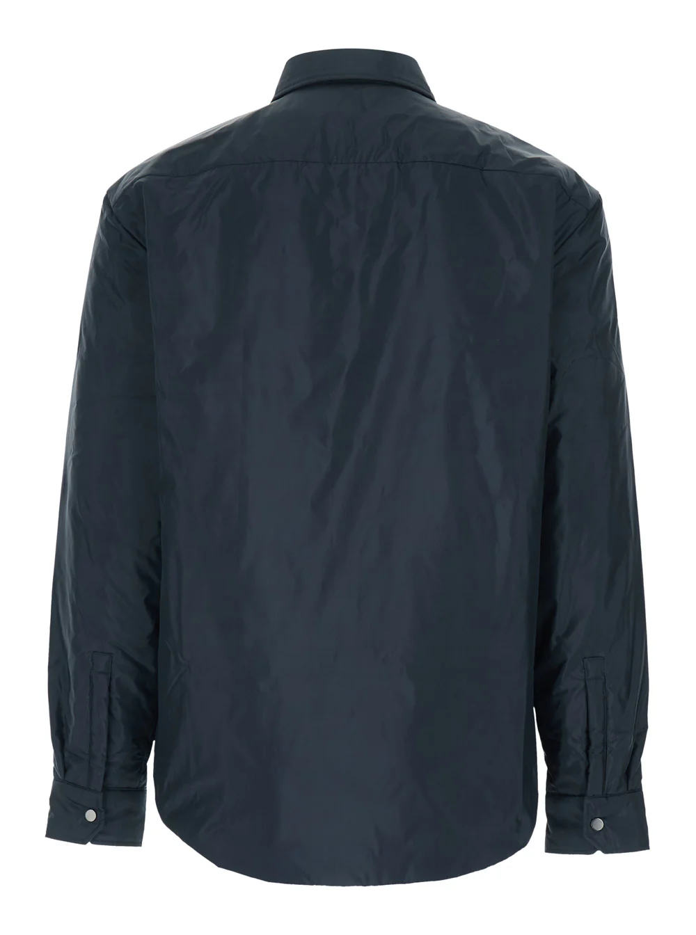 Hugo Boss Blue Jacket with Classic Collar and Button Closure on the Front in Tech Fabric for Men Blu Polyester Outerwear