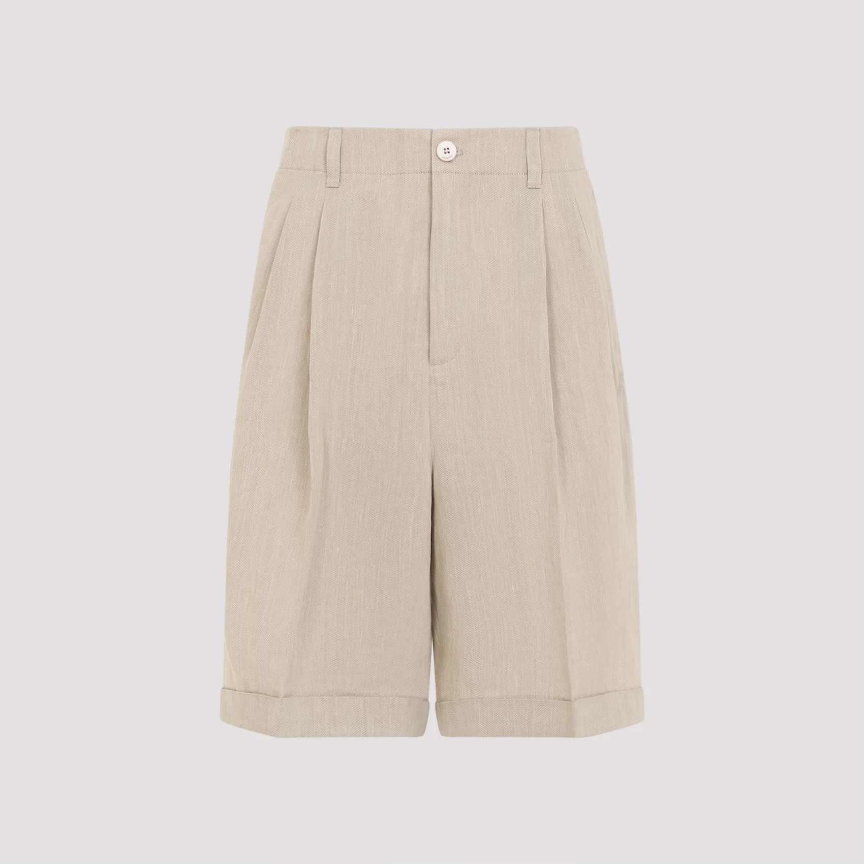 Jacquemus Pastro Shorts Nude & Neutrals Linen Viscose Polyamide Pant
