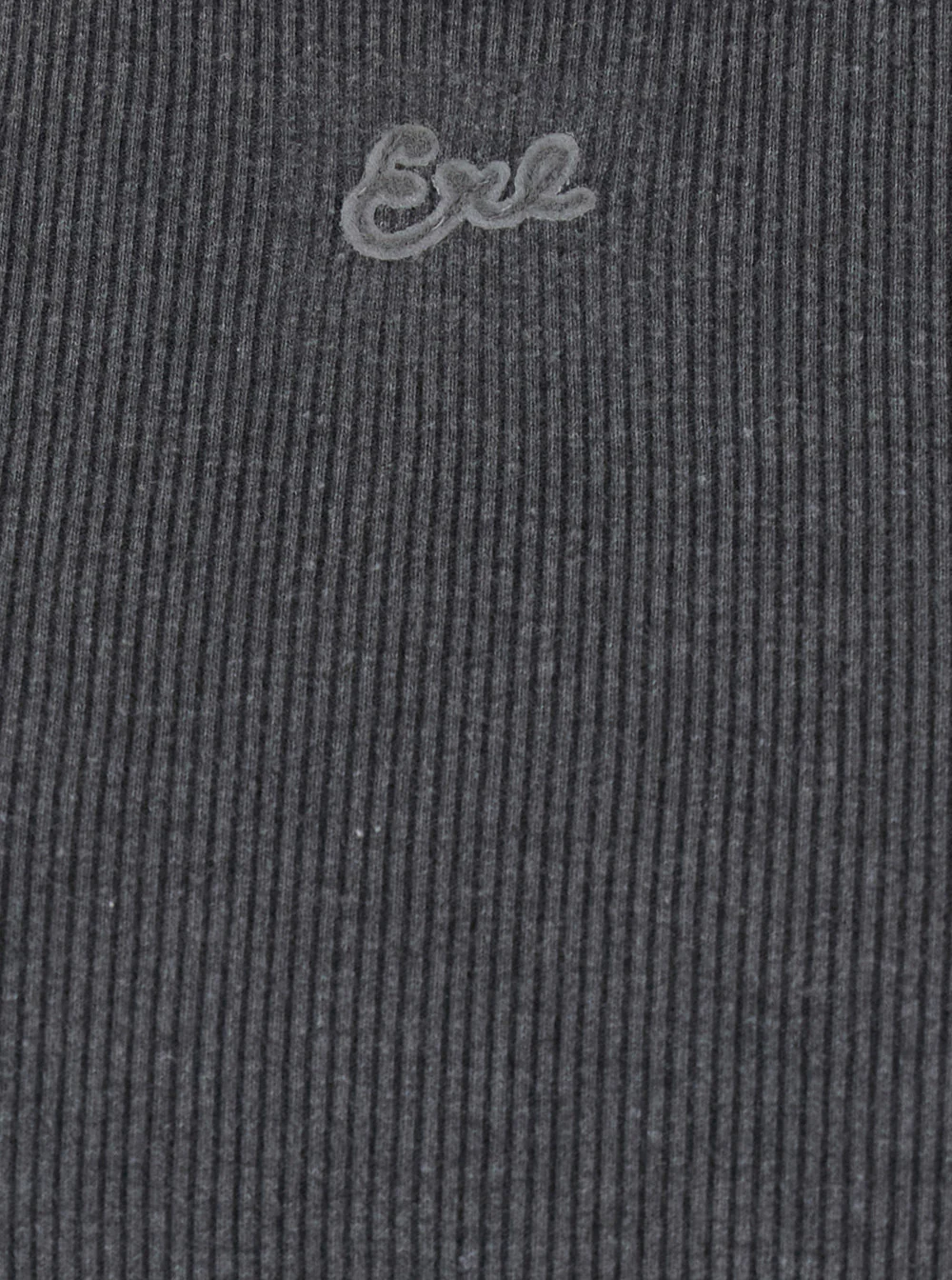 Erl Crew Neck Top with Ribbed Knit in Grey Cotton Blend for Men Polyester Tops Erl Crew Neck Top with Ribbed Knit in Grey Cotton Blend for Men Polyester Tops