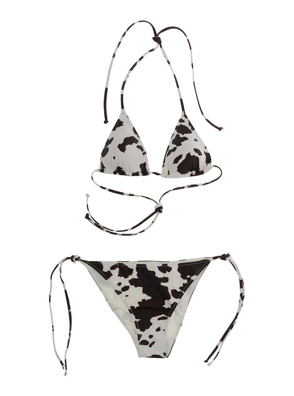 Mc2 Saint Barth Kids Multicolor Bikini With Cow West Print 1018 In Tech Fabric For Women Beachwear