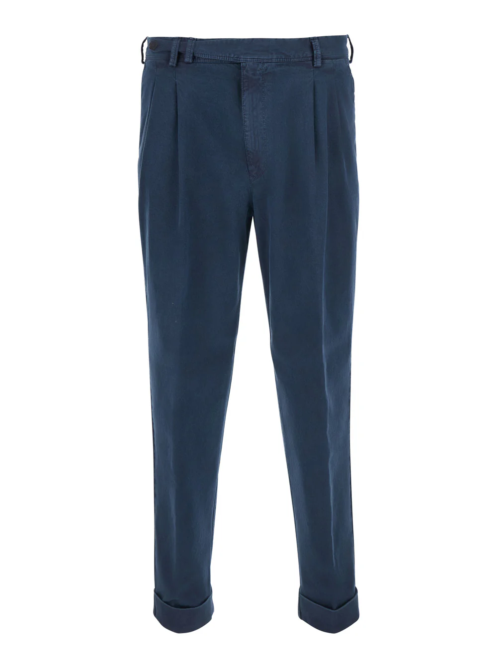 Pt Torino Pants With Side Pockets And Blue Finished Hems For Men Blu Trousers
