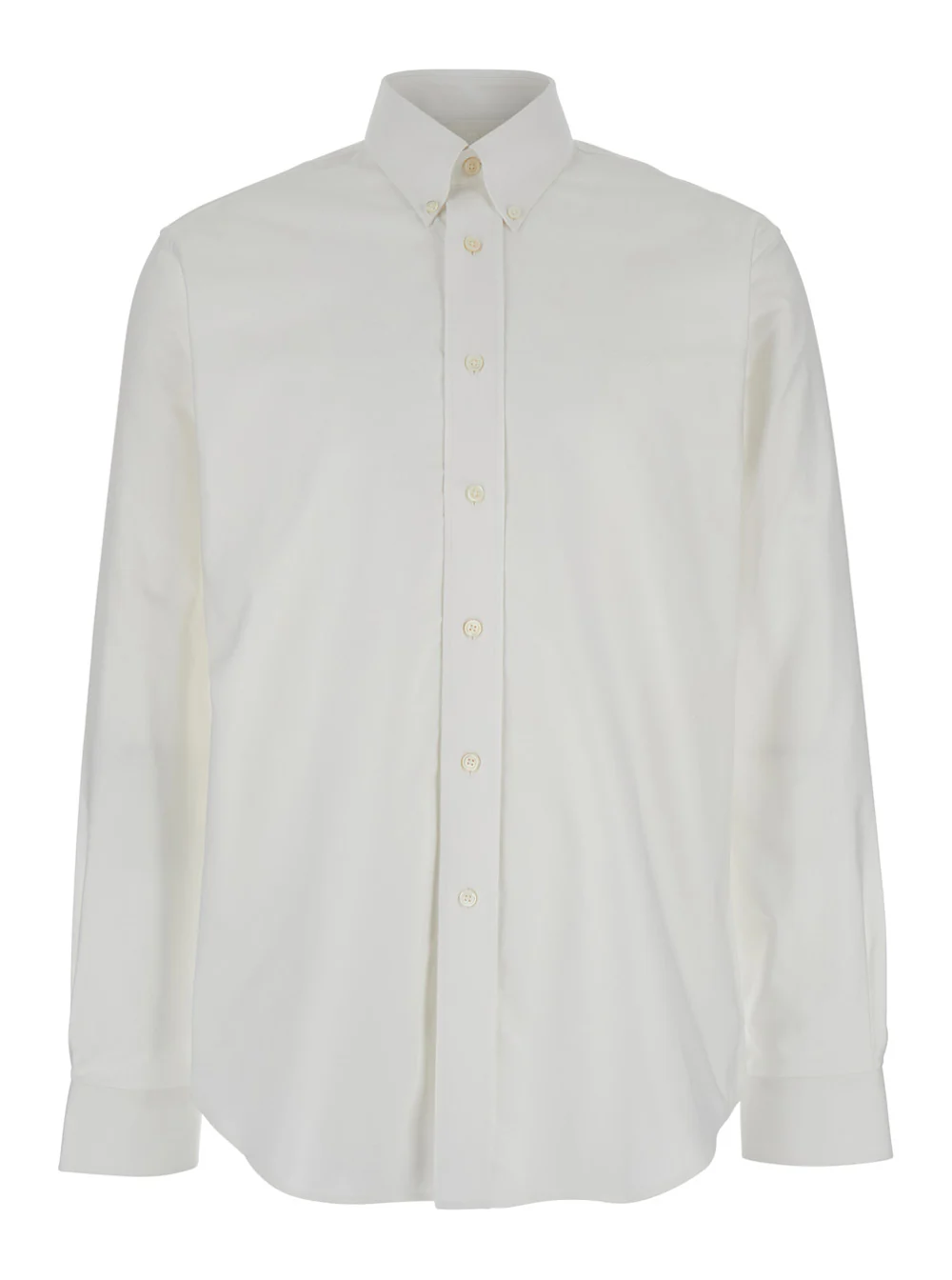 Givenchy White Shirt with Logo Embroidered on the Front in Cotton Man And Blouses