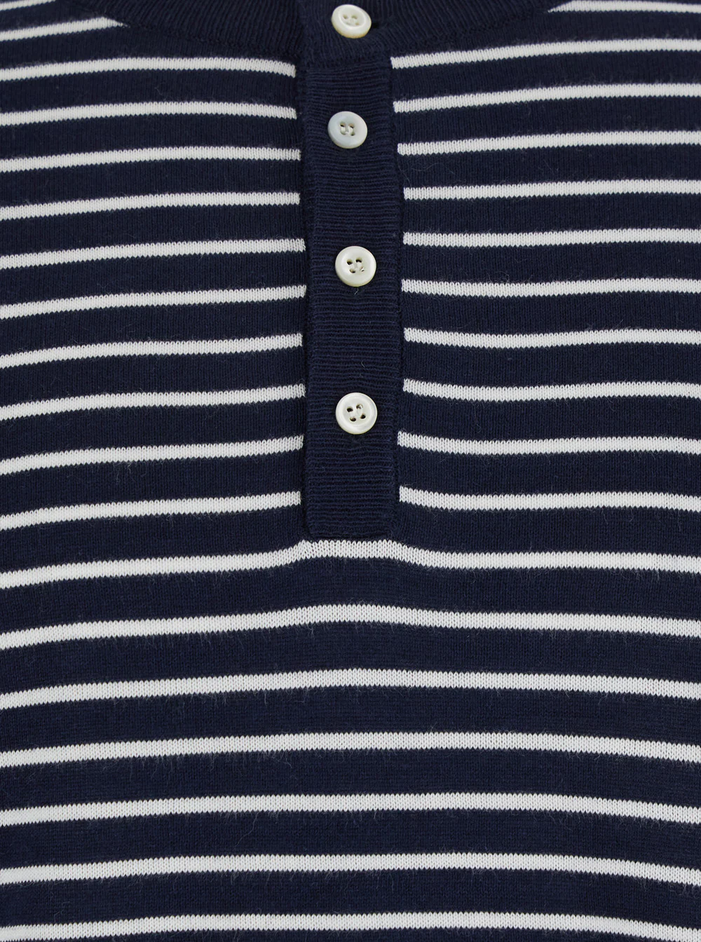 After Pray Blue Crewneck T-Shirt with All-Over Striped Motif in Cotton Man Blu Rayon Jersey