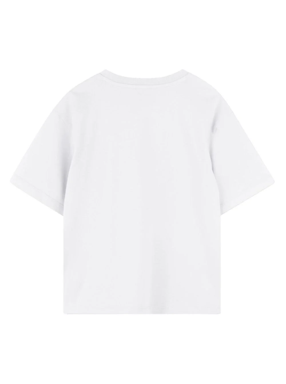 Kenzo Kids White Crewneck T-Shirt With Maxi Logo Print On The Front Cotton Boy Tshirts And Polo Shirts