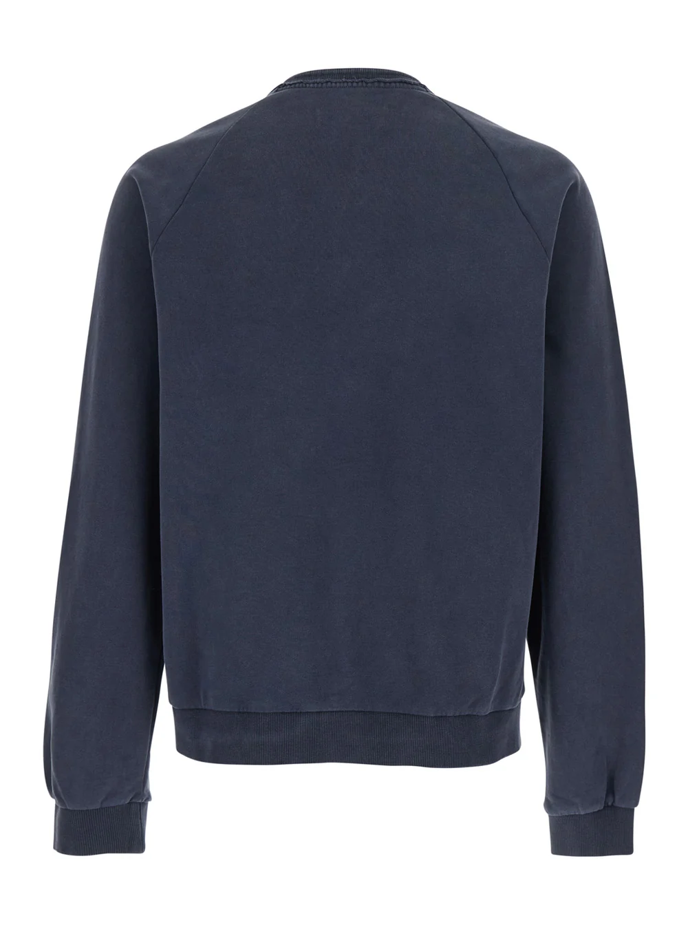 Tonywack Mens Blue Cotton Crewneck Sweatshirt with Half Zip Blu Sweatshirts
