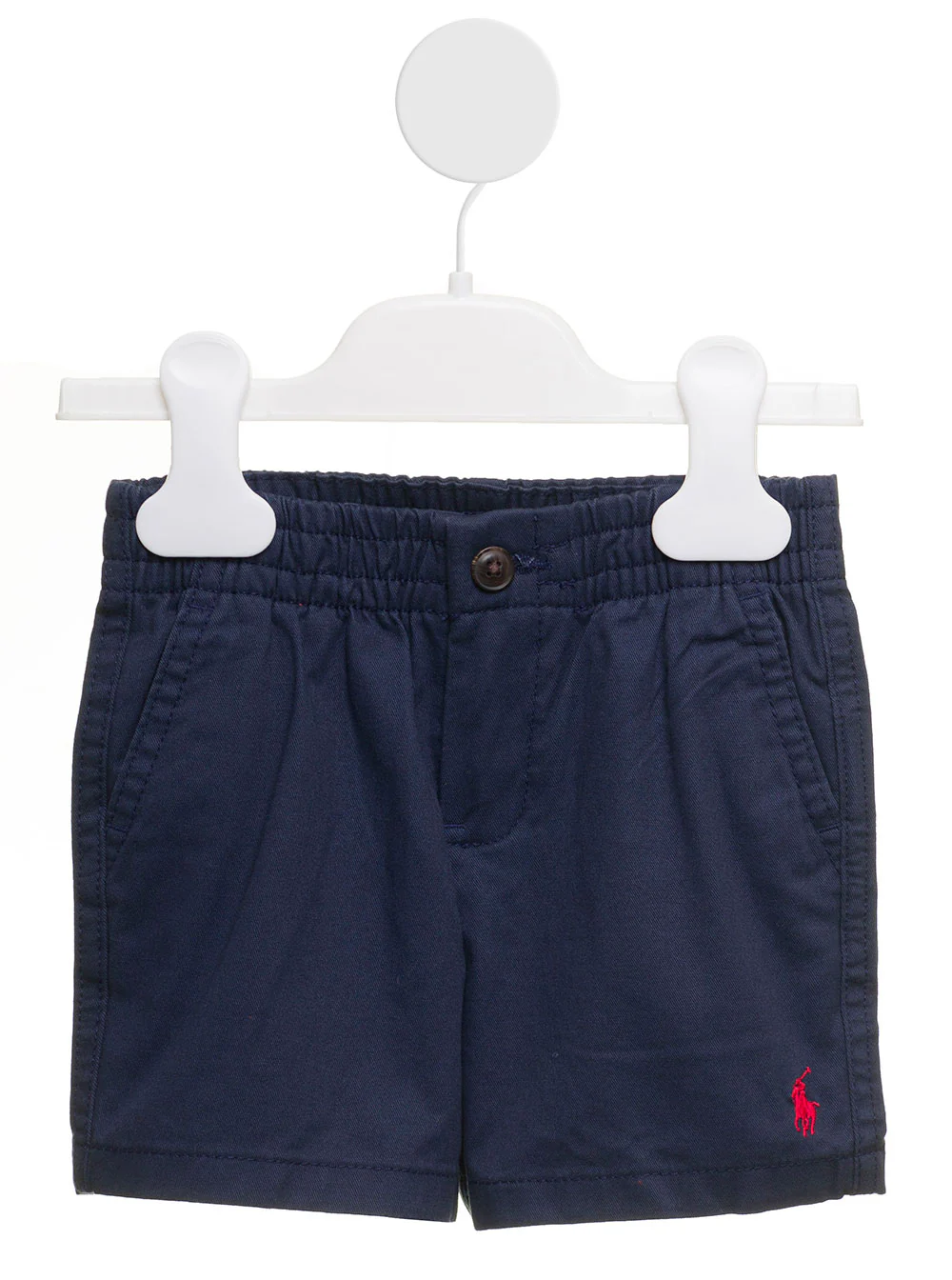 Polo Ralph Lauren Kids Polo Raplh Lauren Kids Baby Boys Blue Cotton Shorts With Logo Blu Elastane And Bermuda