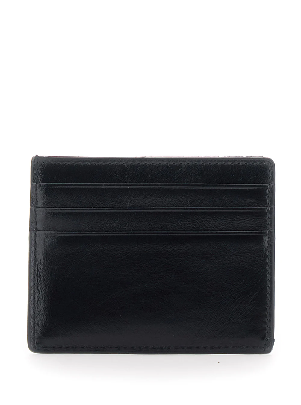 Versace Flat Card Case Calf Leather Black Lamb Products