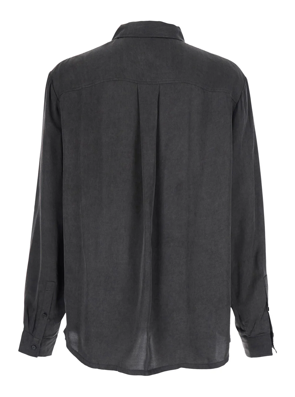 Won Hundred Shirt PETE Black with Classic Collar and Front Closure in Tech Fabric Men Blouses