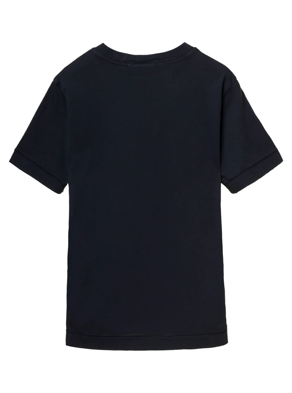 Stone Island Kids Blue Crewneck T-Shirt With Patch Logo And Pocket Cotton Boy Blu Tshirts Polo Shirts