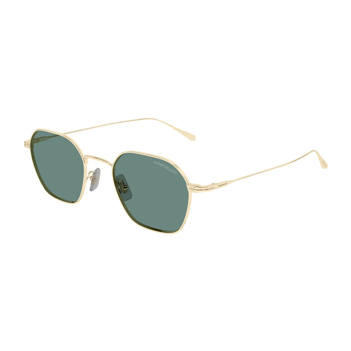 Montblanc Mb0472s Linea Nib Gold / Green Metallo Sunglasses