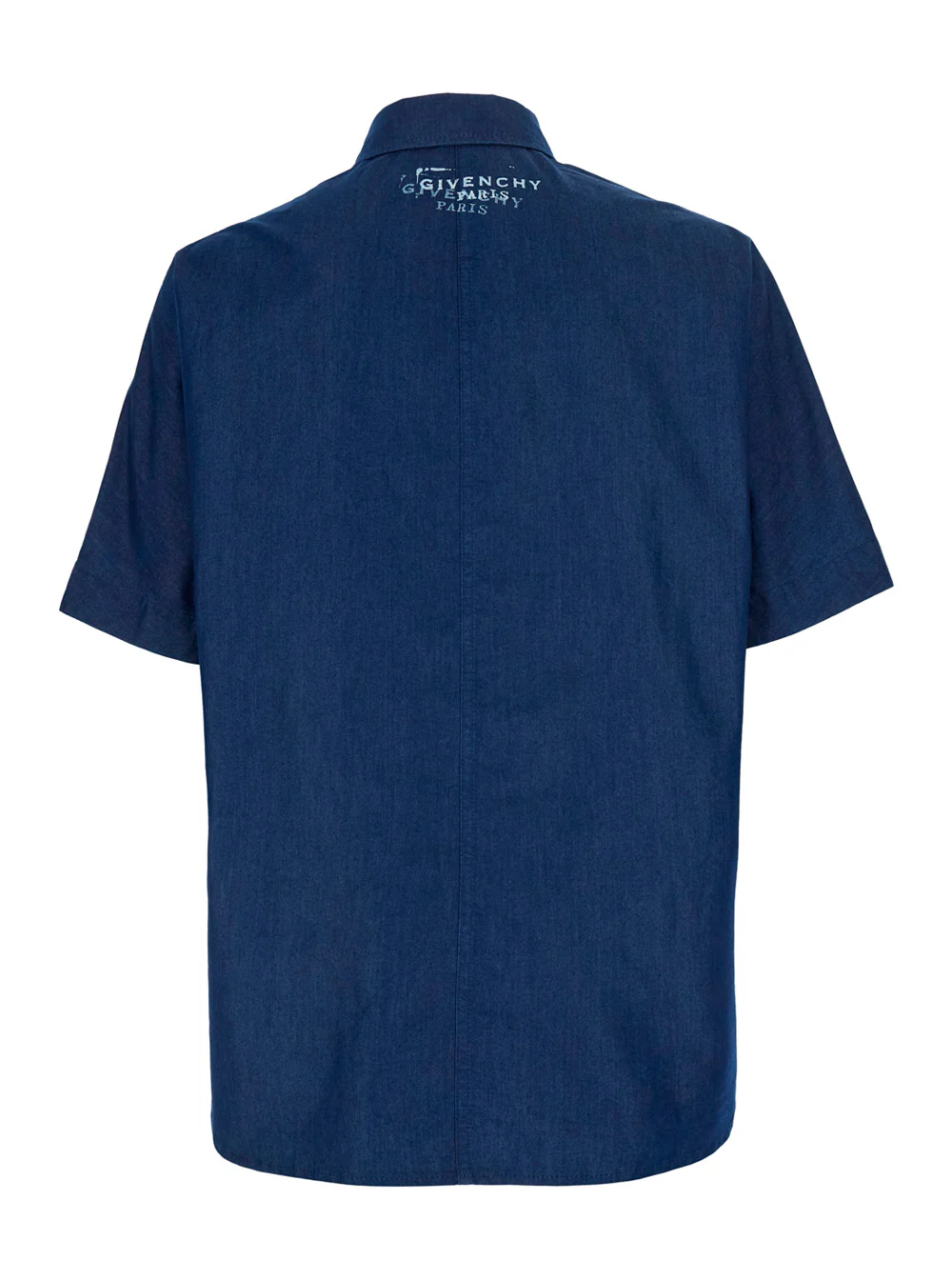 Givenchy Denim Light Mc - Blue Shirt With Collar And Long Sleeves Cotton Blend Tech Fabric Men Blu Polyamide Blouses
