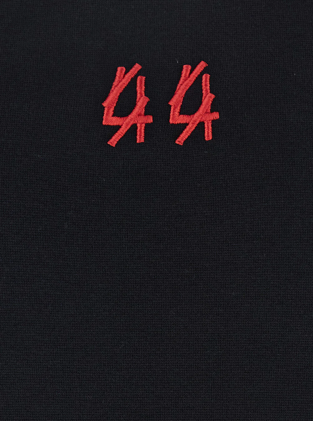 44 Label Group TANKTOP - Black Sleeveless Crew Neck Top with Front Embroidery in Cotton for Women Elastane Tops