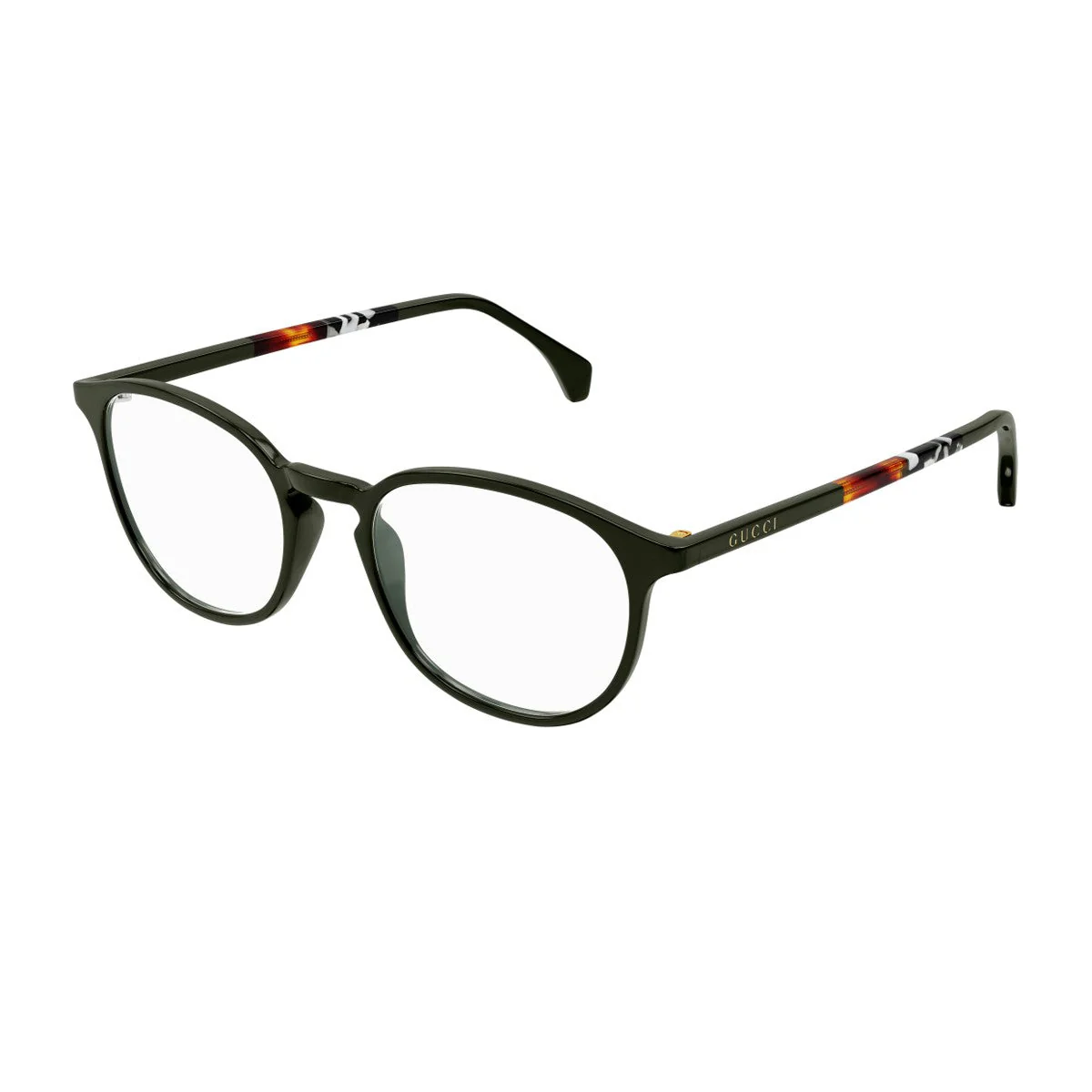 Gucci Gg0551o Linea Institutional Logo Olive Green Acetato Riciclato Sunglasses