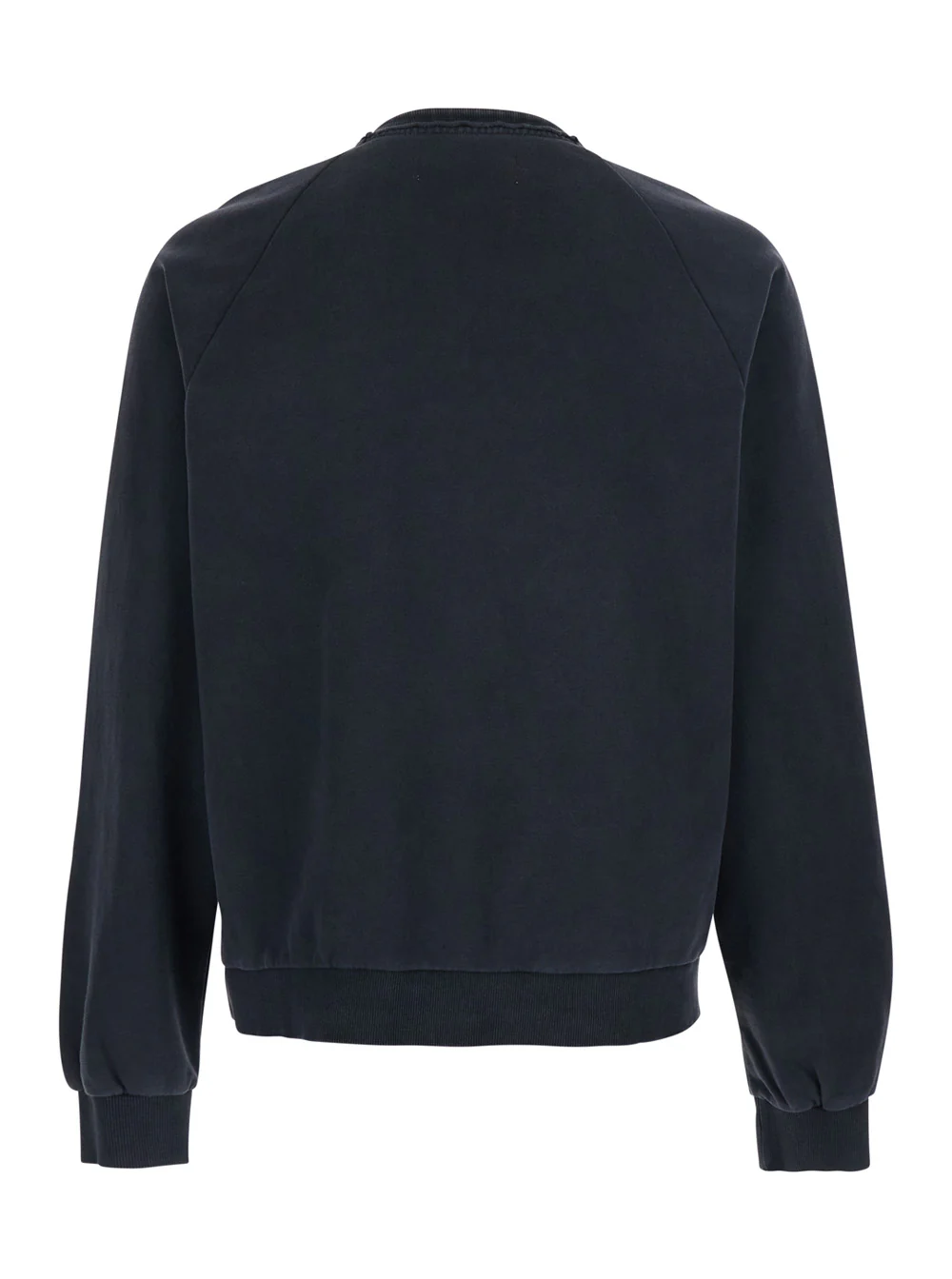 Tonywack Mens Black Cotton Crewneck Sweatshirt with Half Zip Closure Sweatshirts