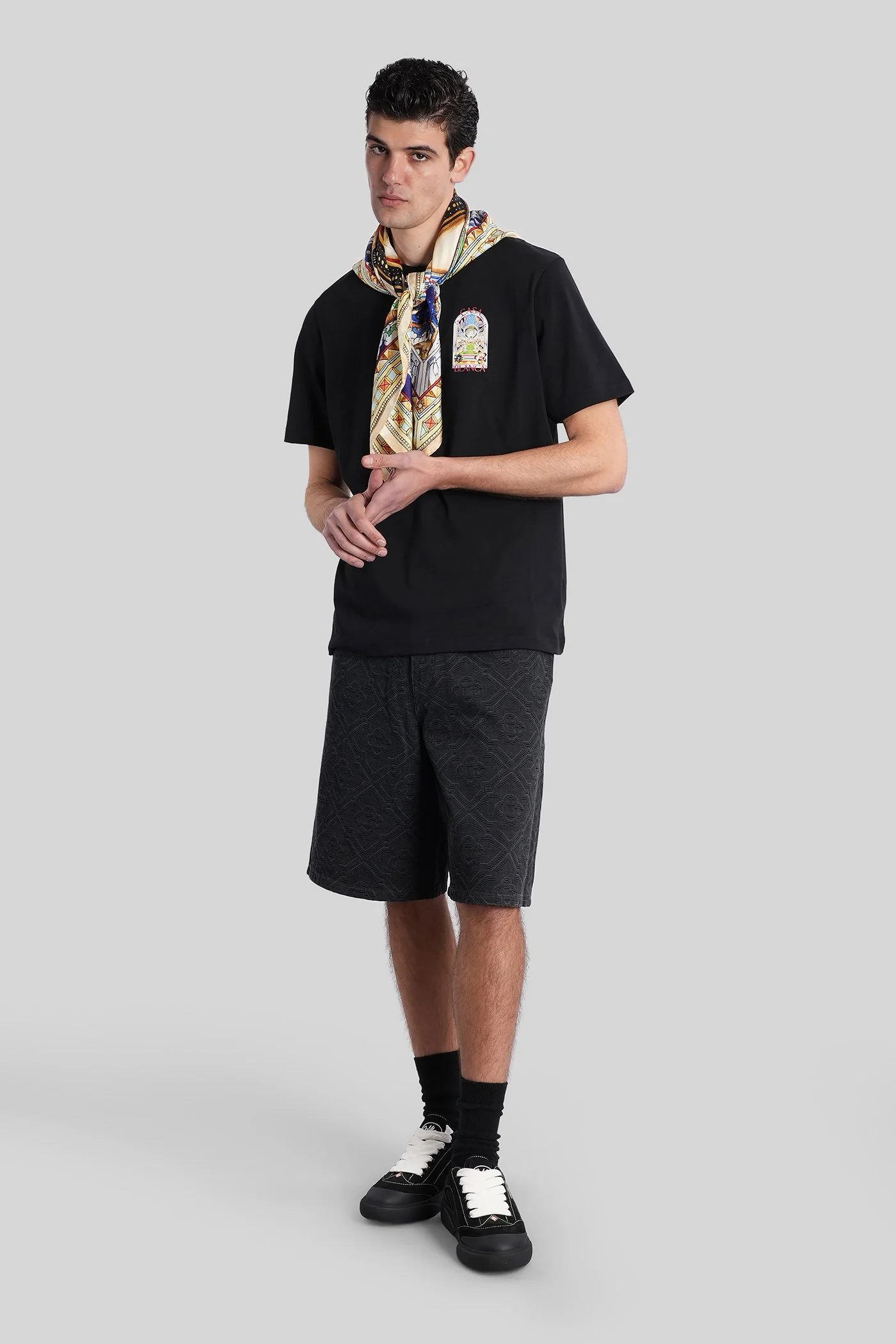 Casablanca T-Shirt in black cotton Abbigliamento