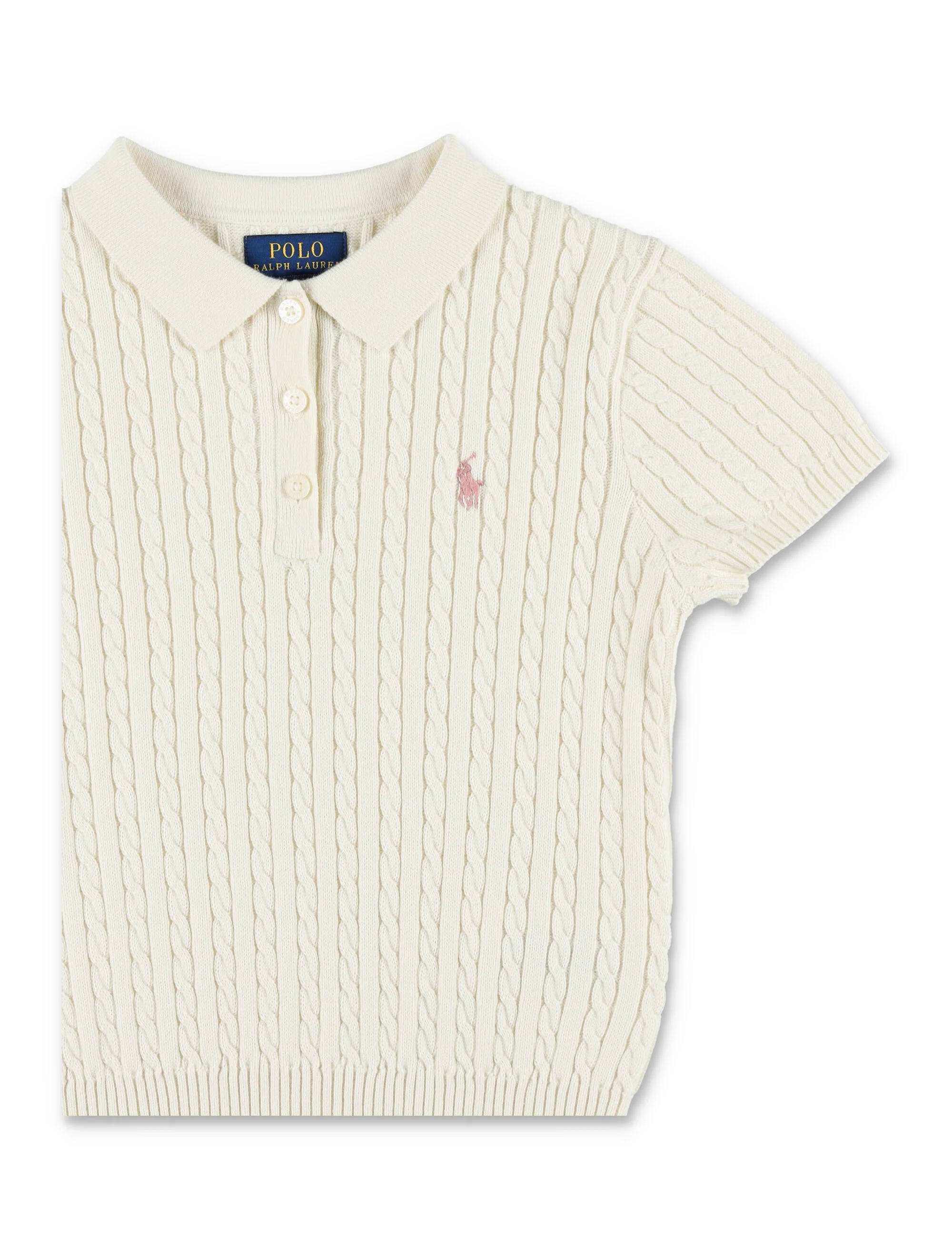 Polo Ralph Lauren Girls Mini-Cable Cotton Sweater Cream