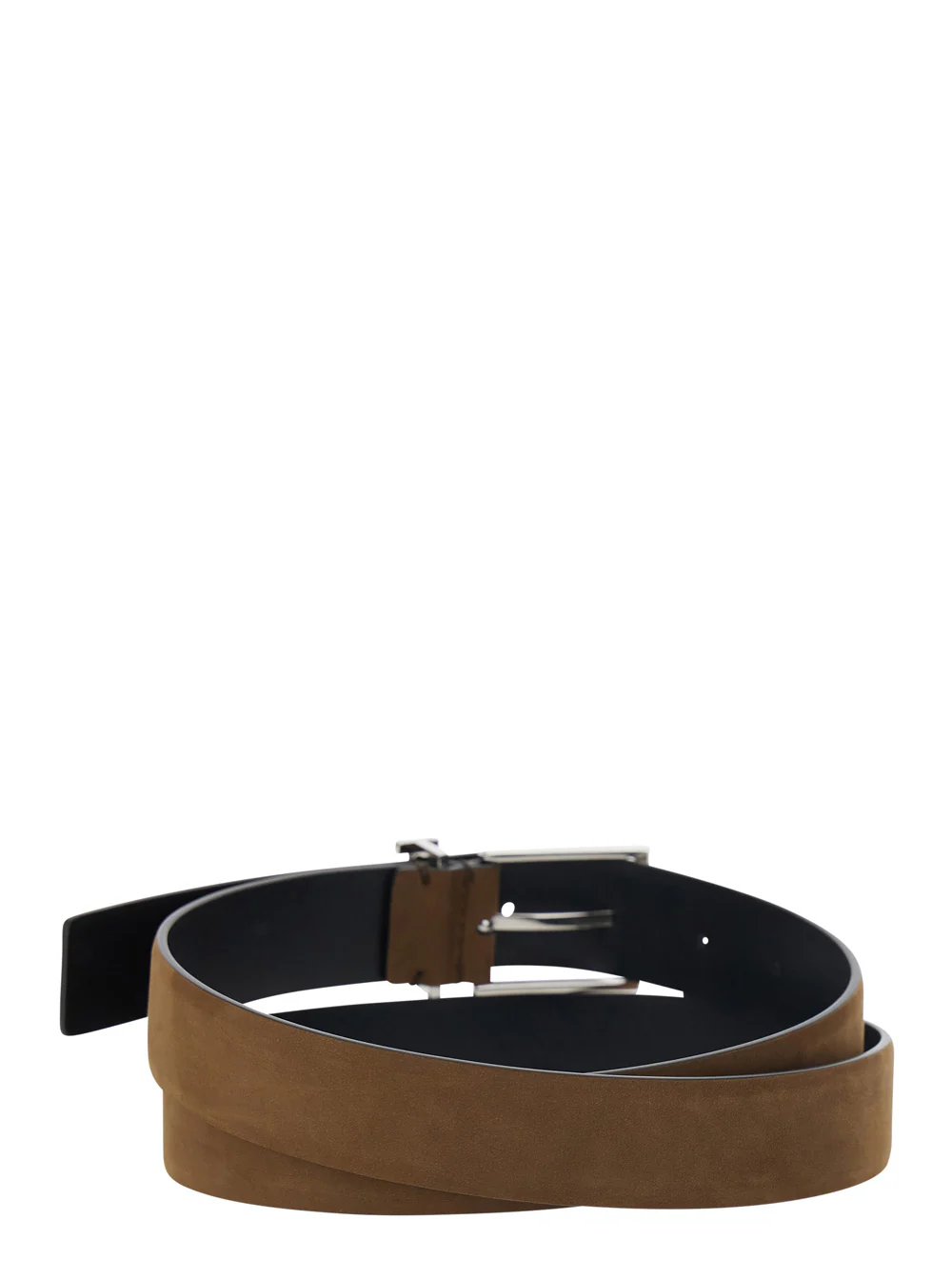 Tom Ford Brown Belt with T Loop Detail in Leather Man Calf