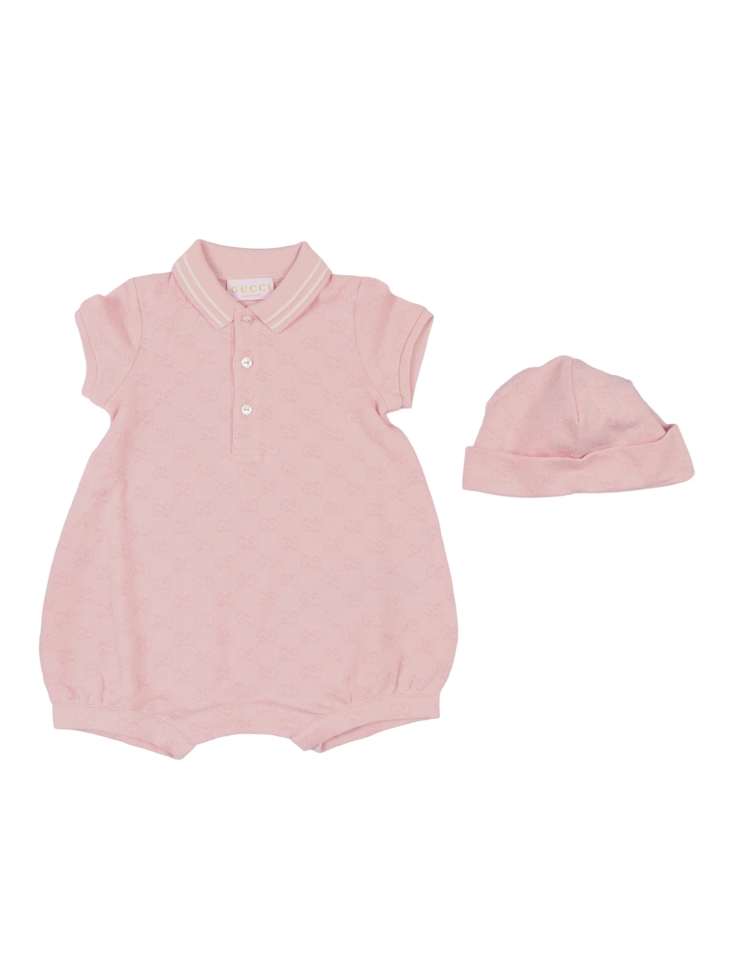 Gucci Kids B GIFT SET GG COTTON PIQUET Pink Box