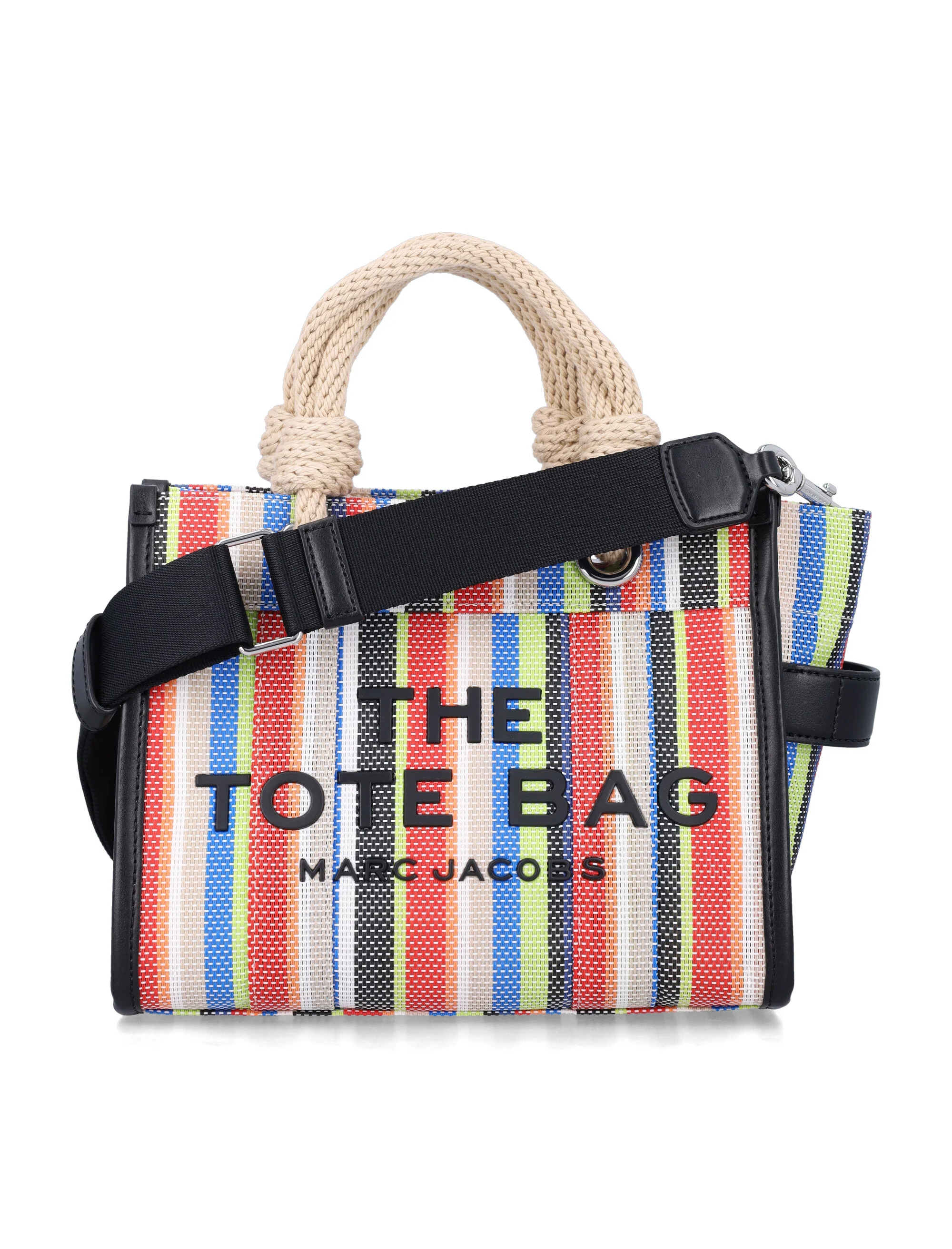 Marc Jacobs The Stripe Mesh small tote bag Red Multi Striped Pvc