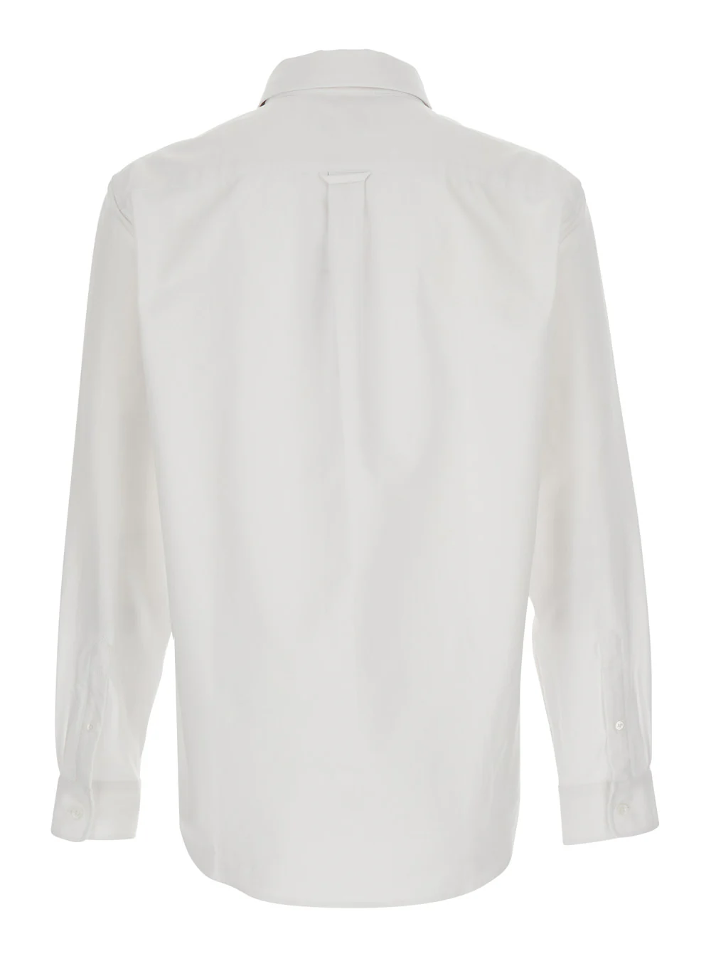 Maison Kitsuné Shirt PROFILE FOX REGULAR with Classic Collar and Long Sleeves in White Cotton for Men Blouses