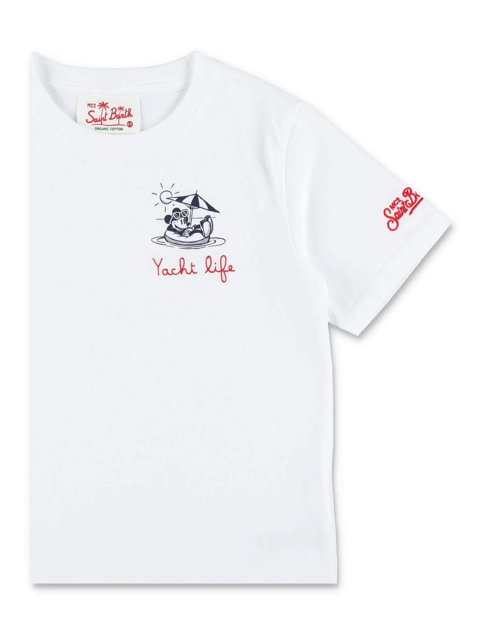 Mc2 Saint Barth Portofino Junior T-Shirt White Cotton