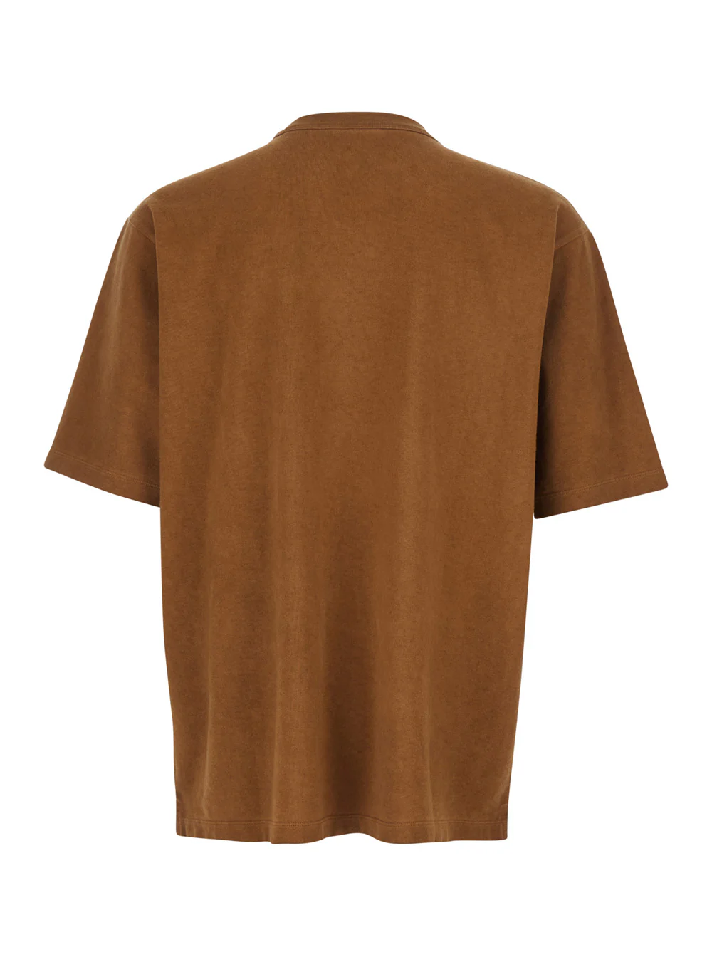 T-shirt DSQUARED2 with Logo Print on the Front in Brown Cotton for Men Tshirts And Polo Shirts