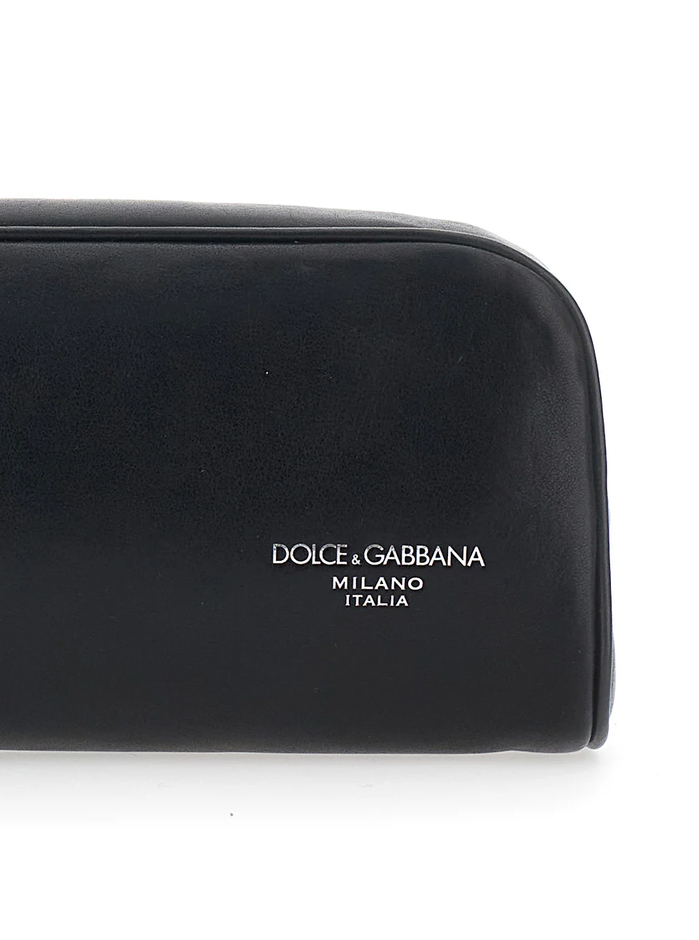 Dolce & Gabbana Black Clutch with Wrist Strap and Lettering Logo on the Front in Leather for Men Cotton Clutches Pochettes