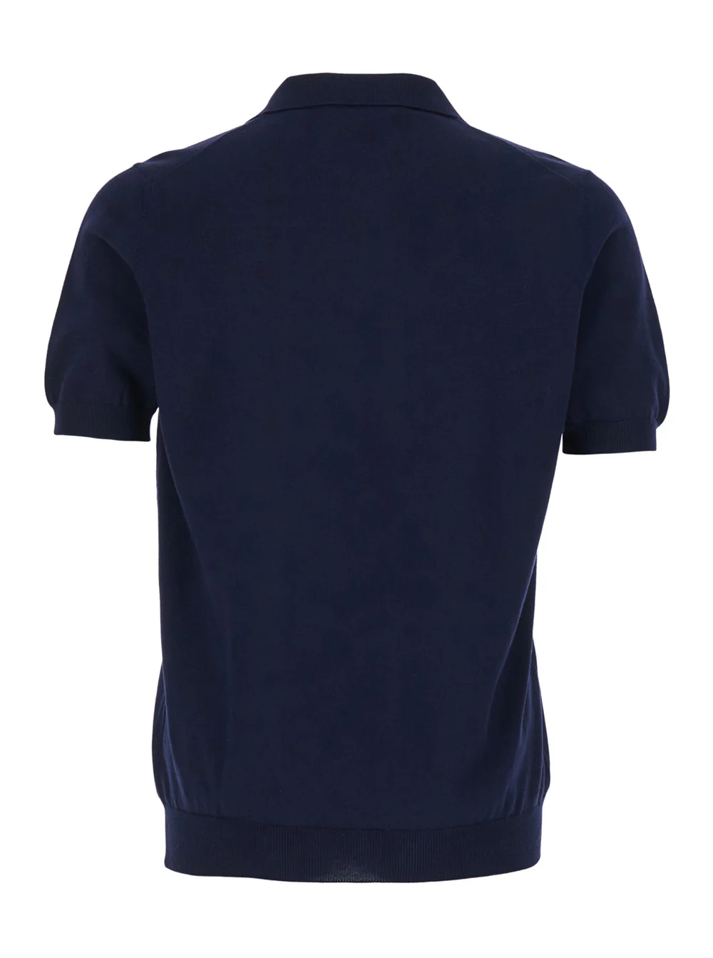 Tagliatore Blue Polo Shirt with Open Collar Without Buttons in Cotton for Men Blu Tshirts And