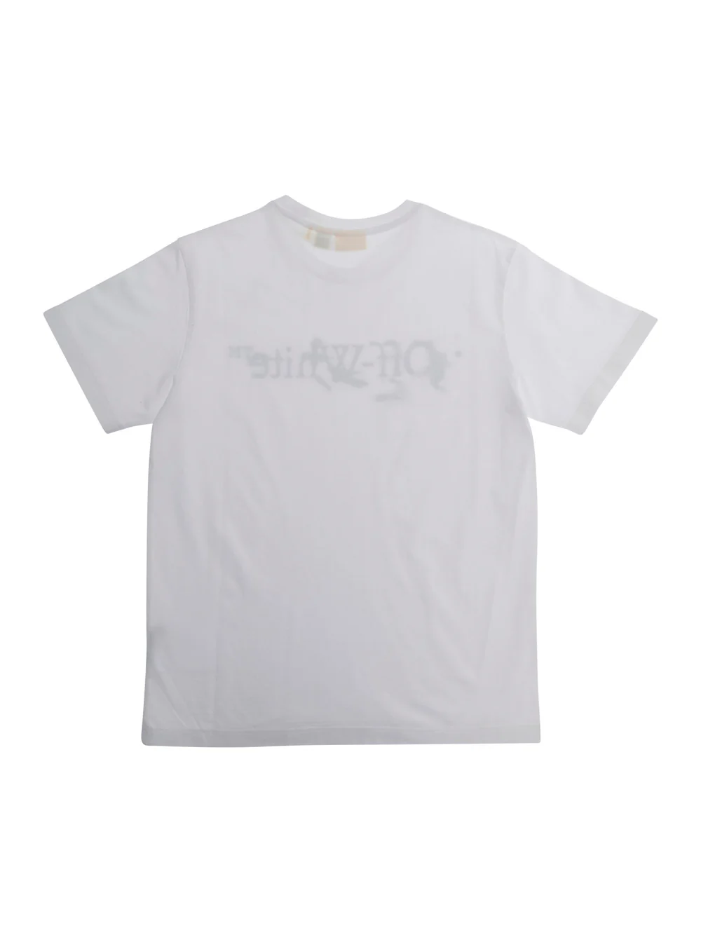 Off White Kids White T-Shirt BIG BOOKISH SPLAT INK TEE S-S with Front Print in Cotton Tshirts And Polo Shirts