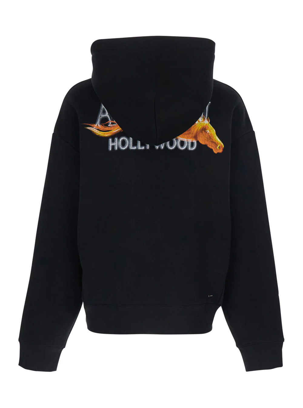 Amiri Hooded Sweatshirt with Fixed Hood and Lettering Logo on Front Back in Black Cotton for Men Sweatshirts