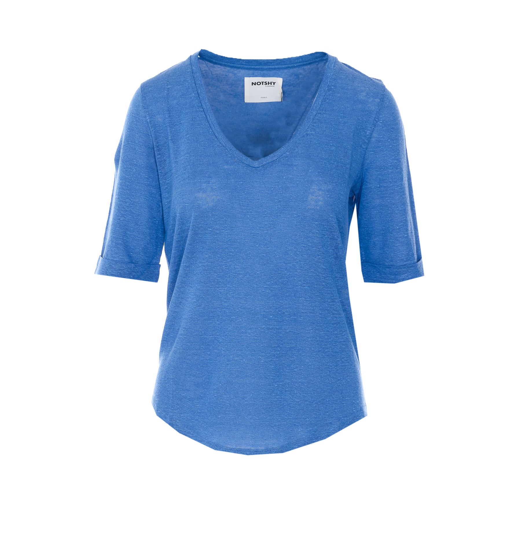 Not Shy T-Shirts And Polos Blue Linen
