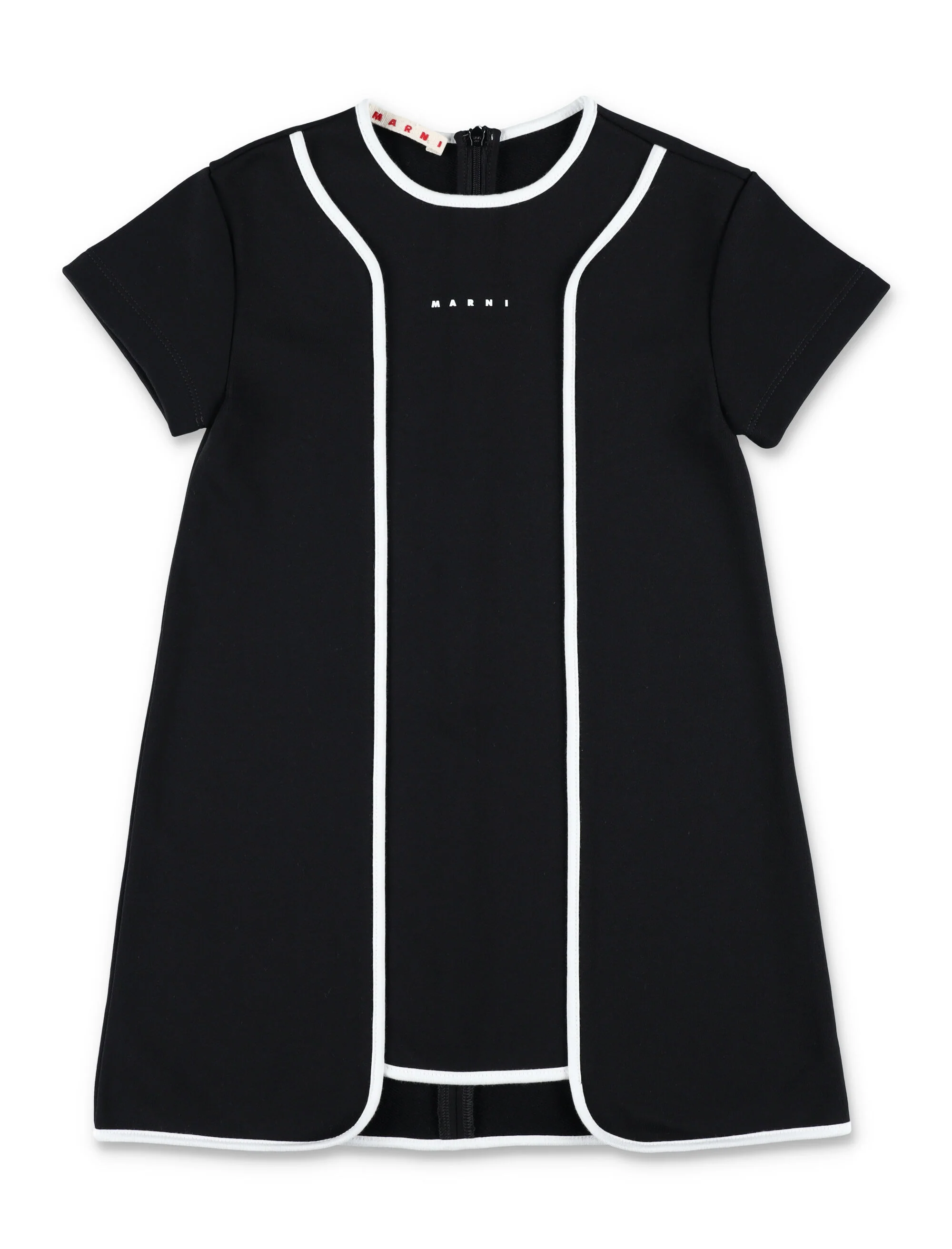 Marni Cotton Kids Sweatdress Black Dress