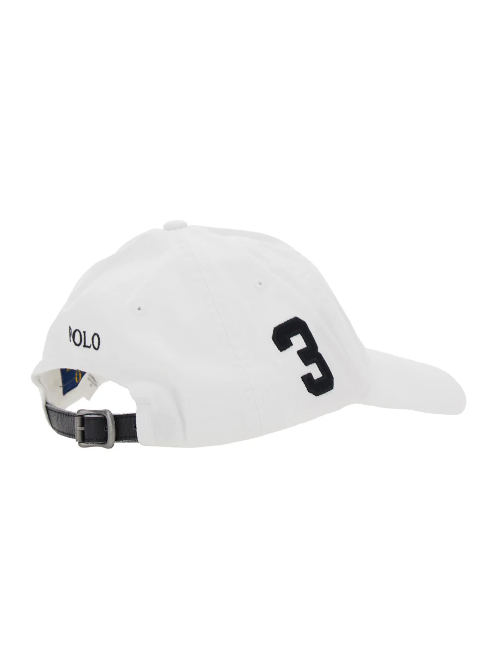 Polo Ralph Lauren Baseball Cap with Maxi Pony on the Front and Numeric Detail Side in White Cotton for Men Hats Gloves