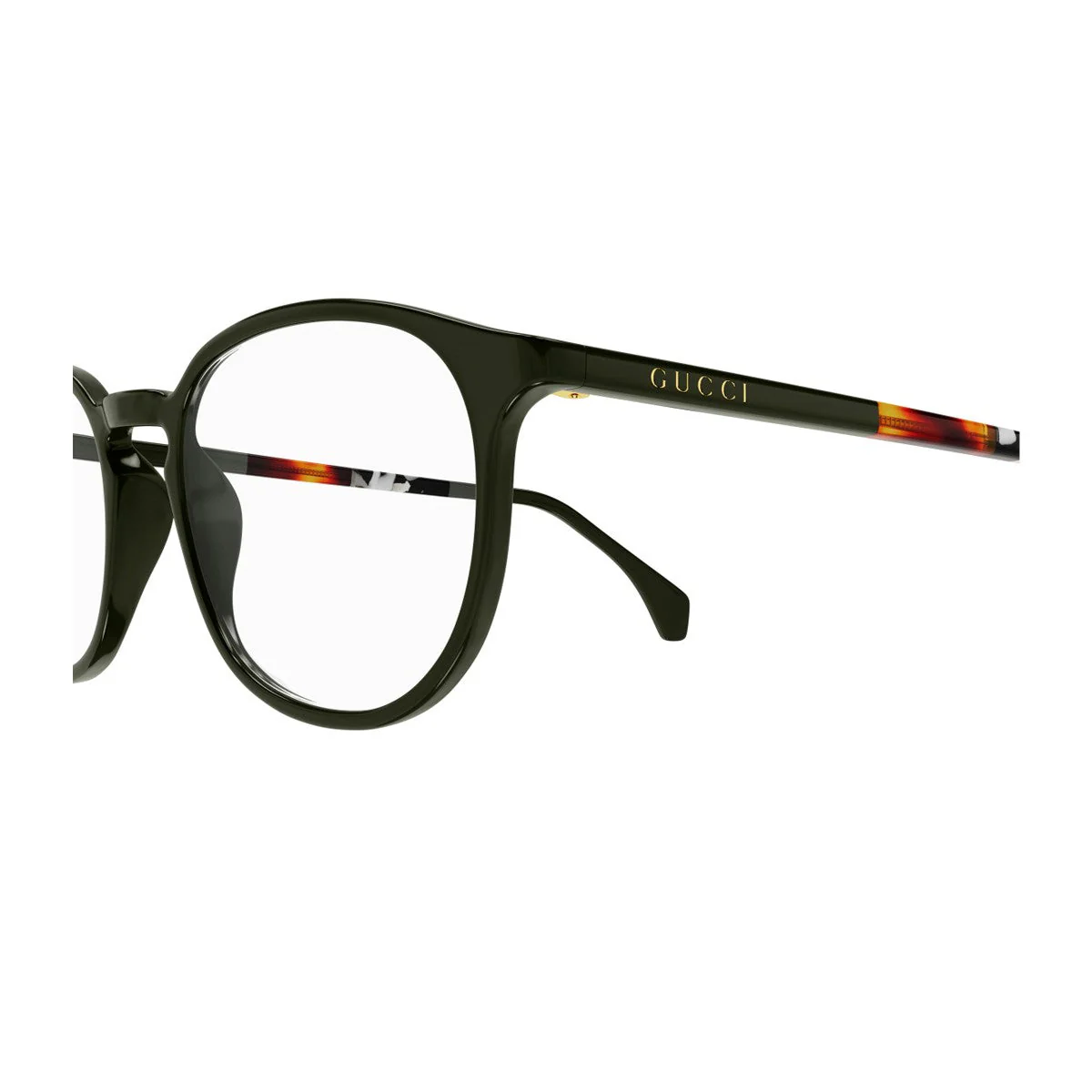 Gucci Gg0551o Linea Institutional Logo Olive Green Acetato Riciclato Sunglasses