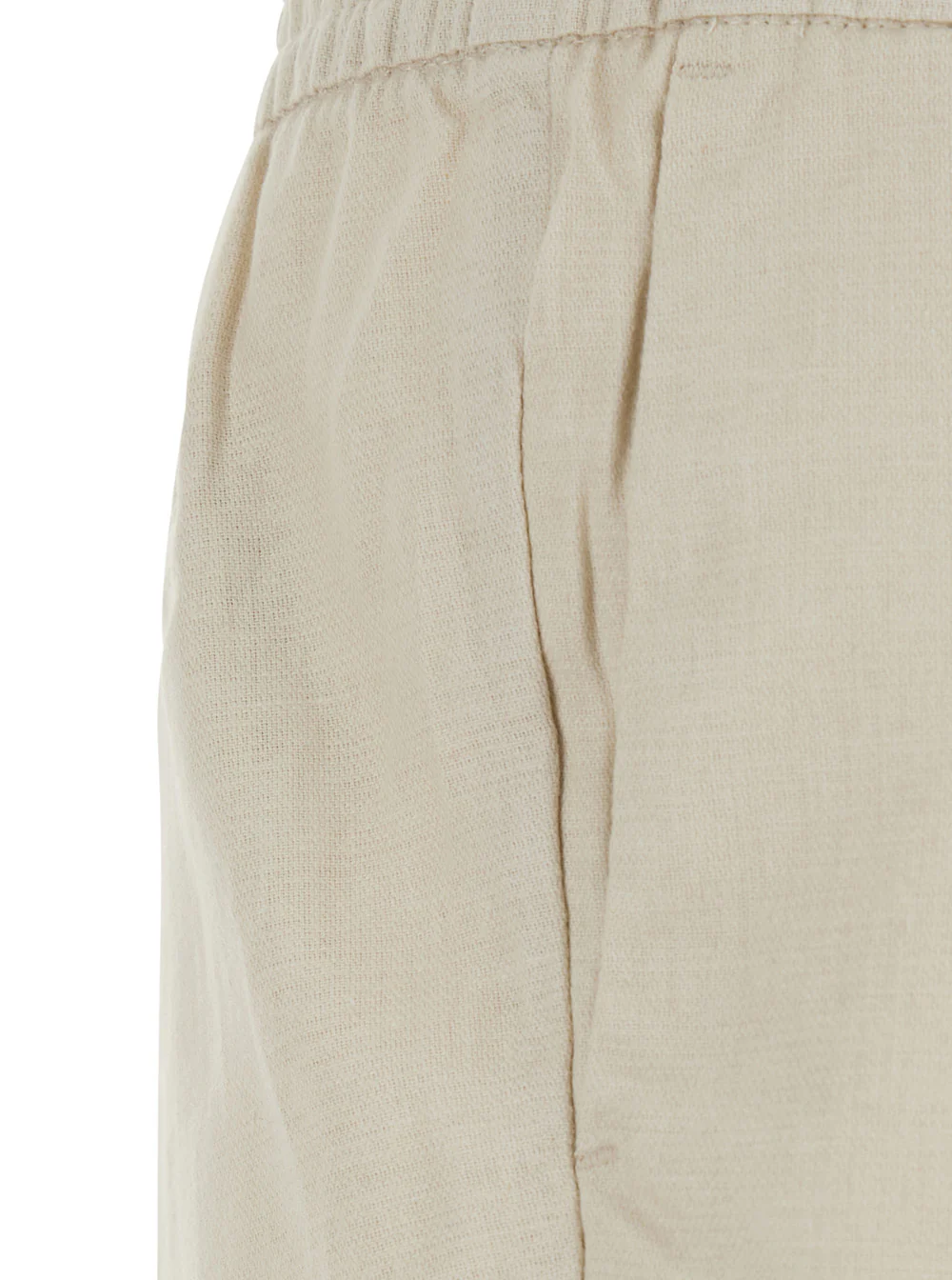 Calvin Klein Shorts STRAIGHT LINEN 7 PULL ON White in and Cotton Men Bermuda
