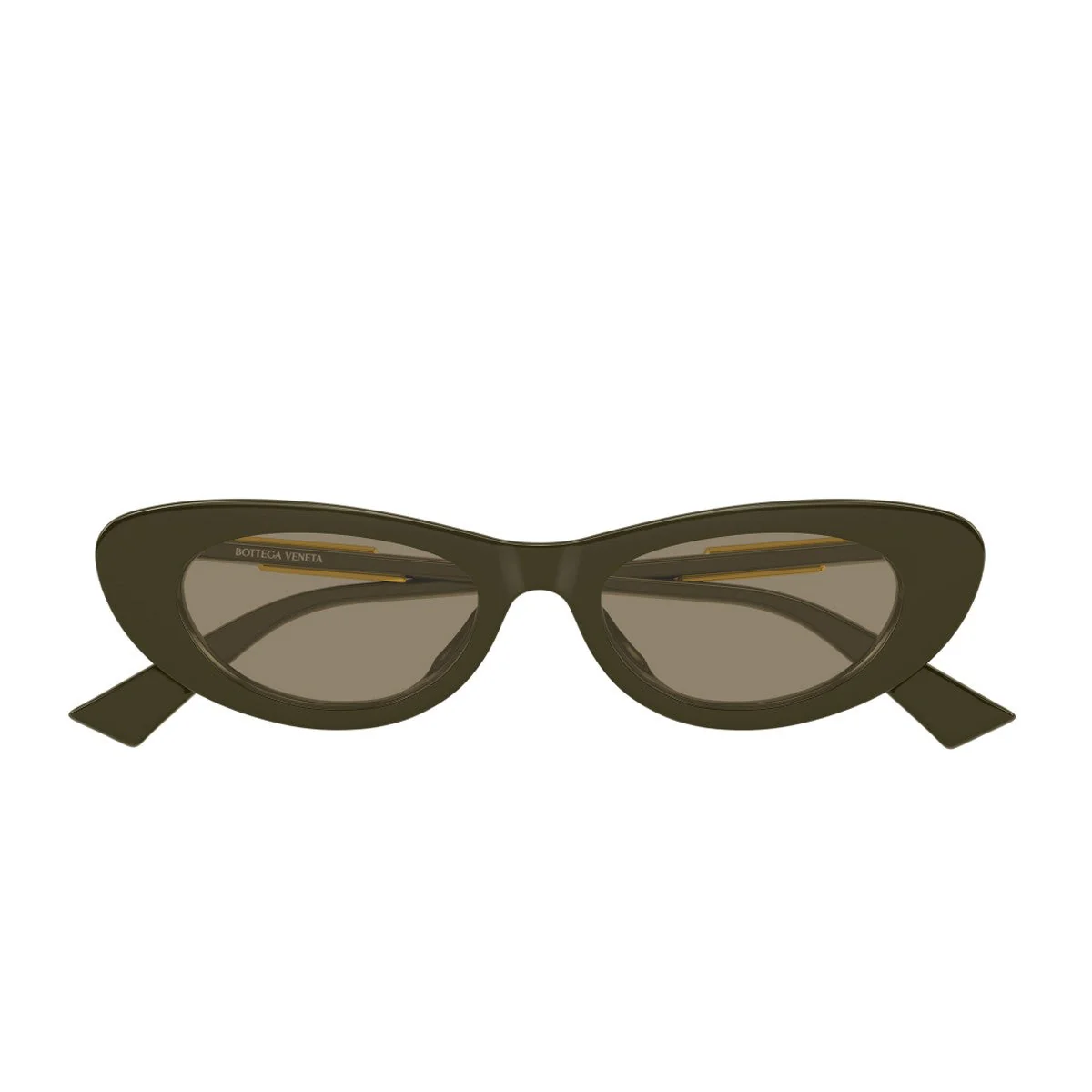 Bottega Veneta Bv1447s Linea Ribbon Olive Green Acetato Riciclato Sunglasses