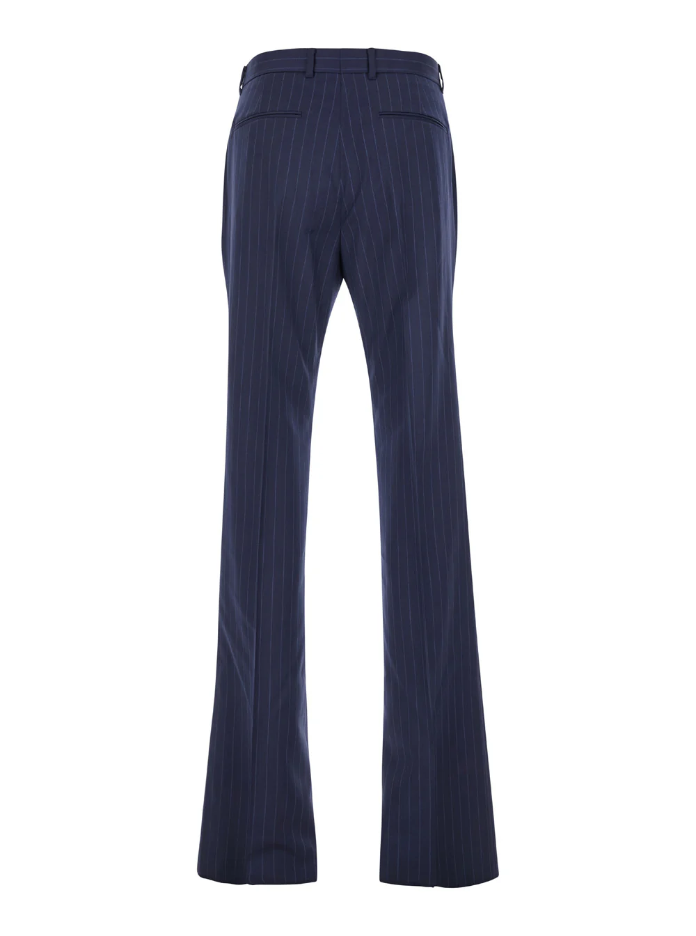 Givenchy Blue Flared Pants with High Waist in Wool Man Blu Virgin Trousers
