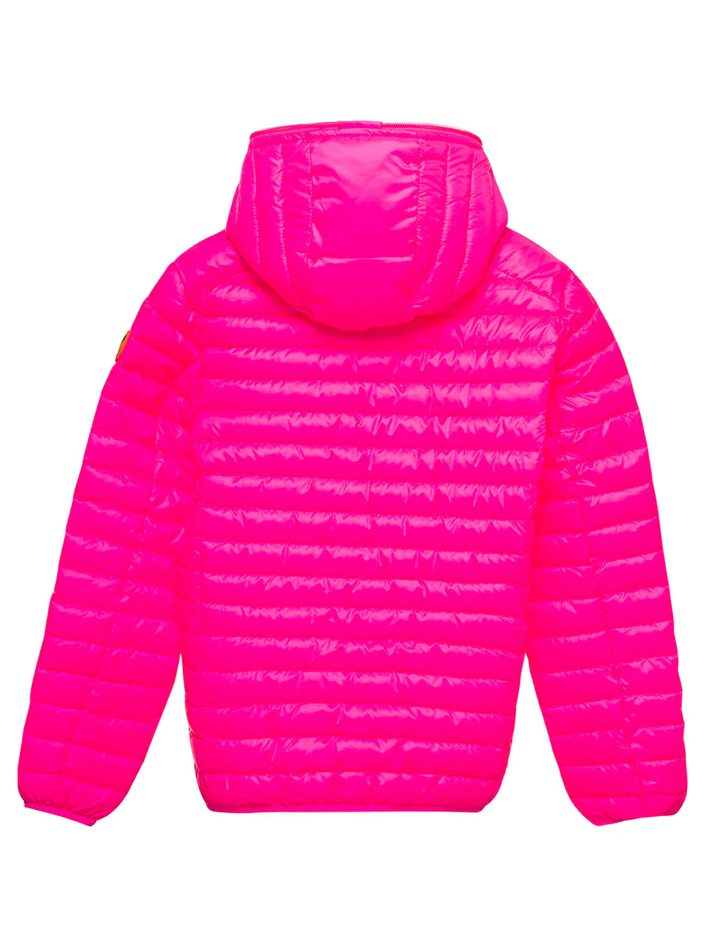 Save The Duck Kids Katie Fuchsia Hooded Down Jacket With Logo Patch Polyeter Girl Fuxia Polyester