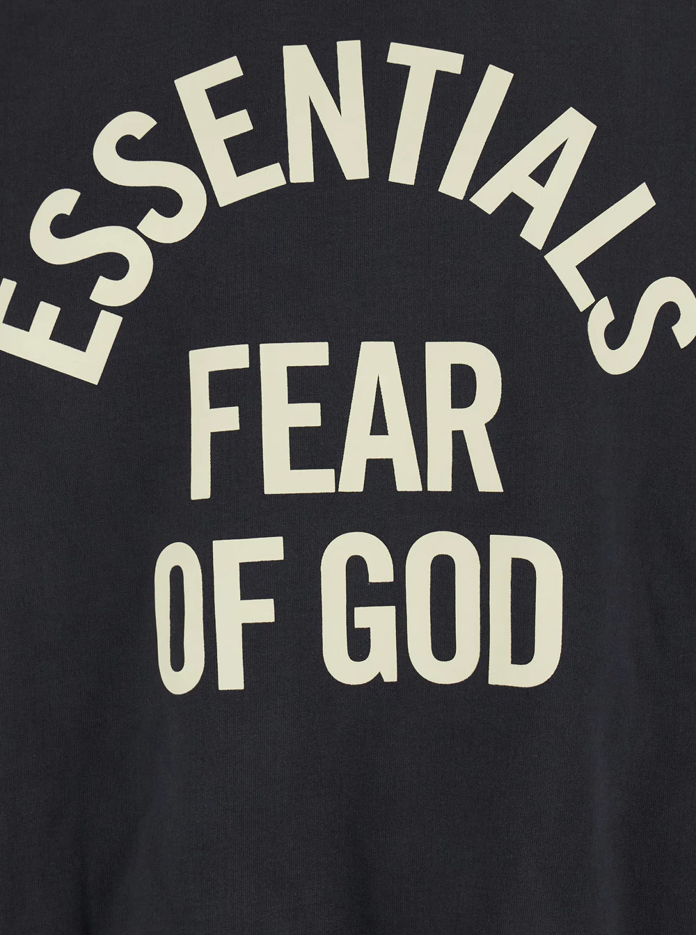 Fear Of God Black CAMPUS 90S CREWNECK SWEATSHIRT ESSENTIALS with Round Neck and Long Sleeves Cotton Sweatshirts Fear Of God Black CAMPUS 90S CREWNECK SWEATSHIRT ESSENTIALS with Round Neck and Long Sleeves Cotton Sweatshirts