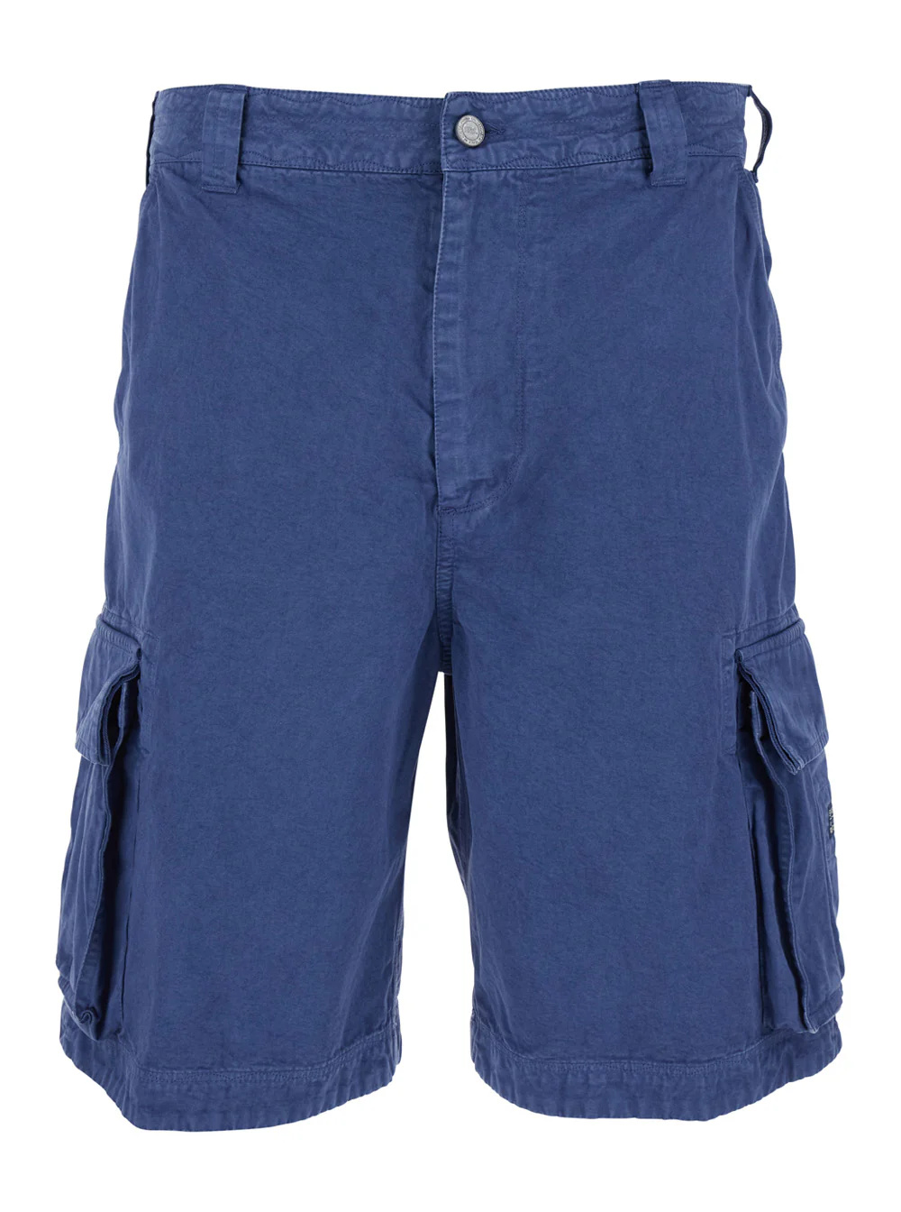 Erl Mens Blue Cotton Cargo Shorts Blu And Bermuda