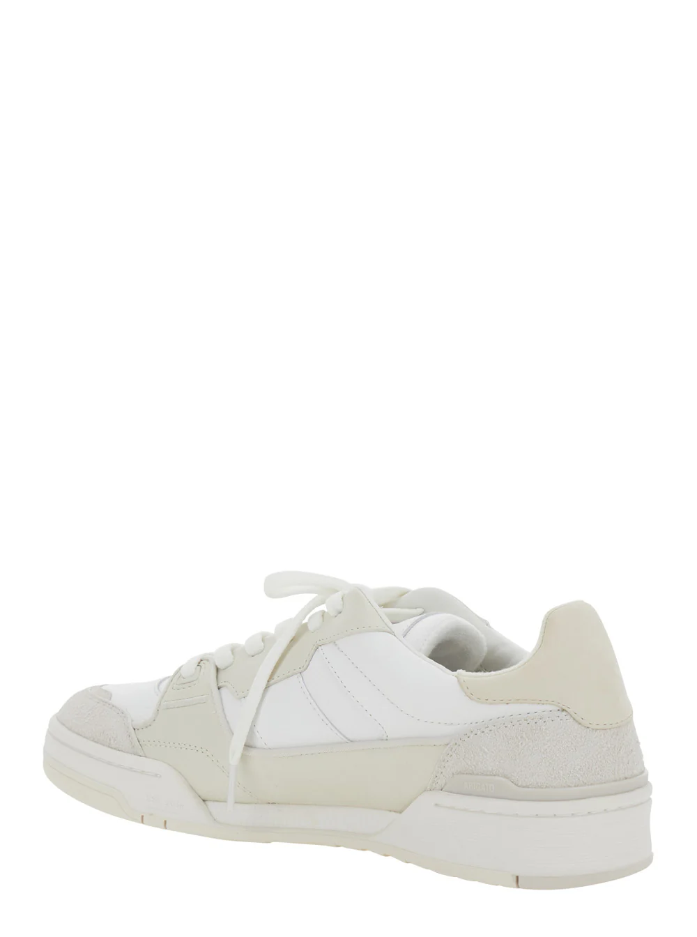 Axel Arigato Clay Beige Sneakers with Suede Panels and Logo Patch on the Tongue in Leather Man Recycled Polyester