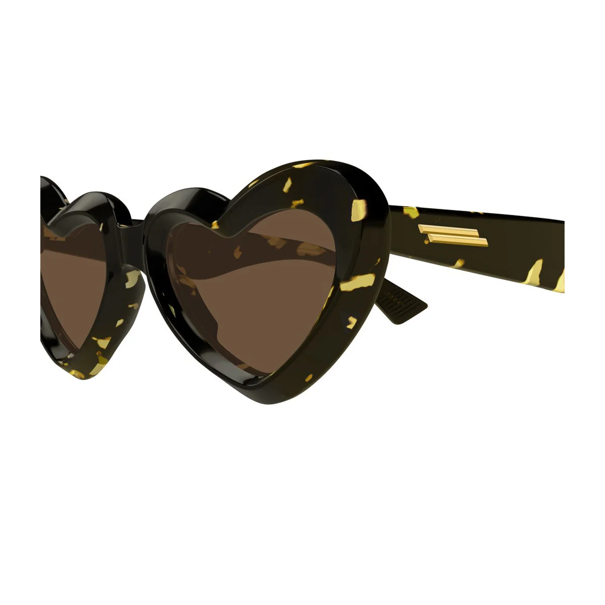 Bottega Veneta Bv1432s Linea Ribbon Havana Acetato Riciclato Sunglasses