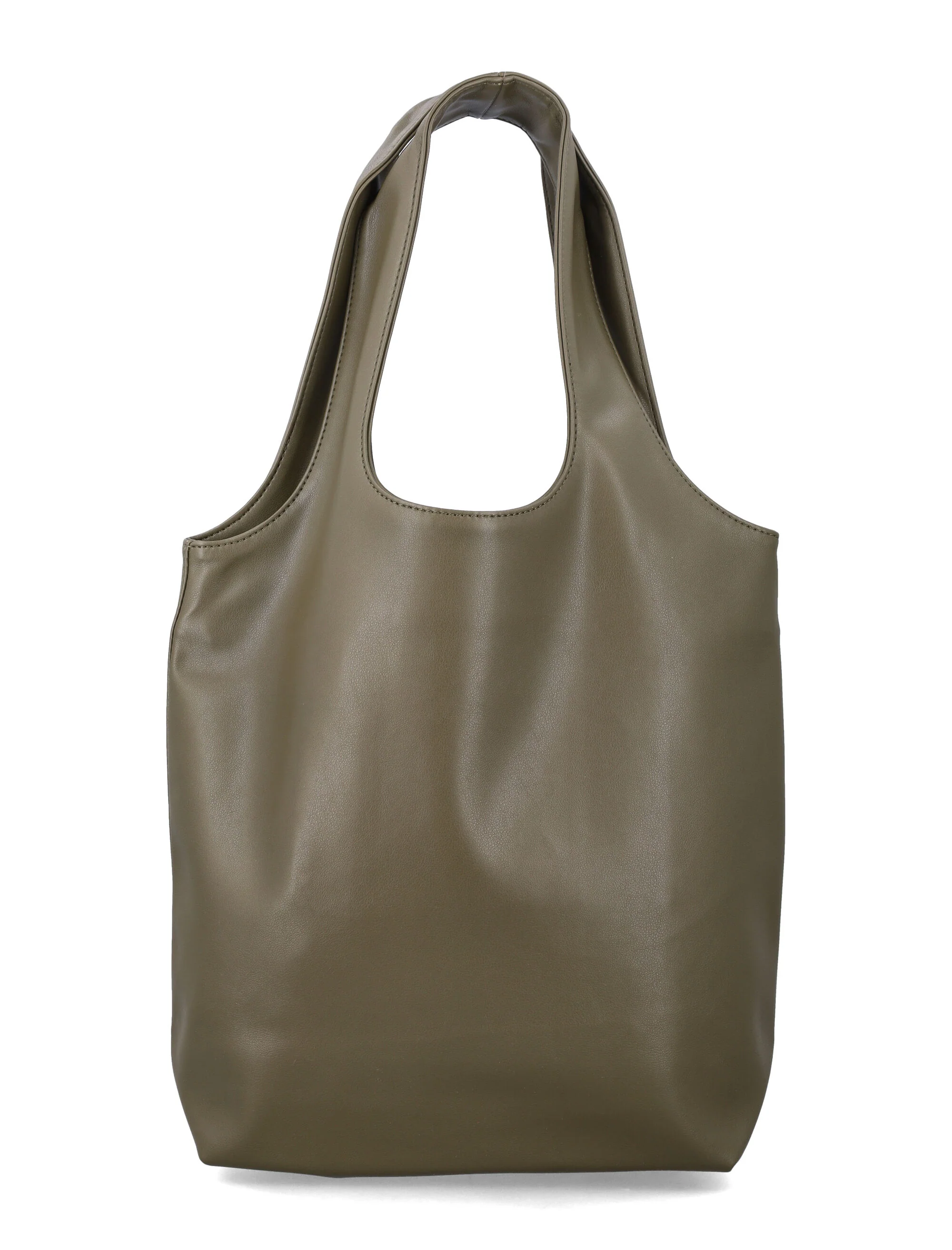 A.P.C. Ninon black small faux leather tote Khaki Polyurethane