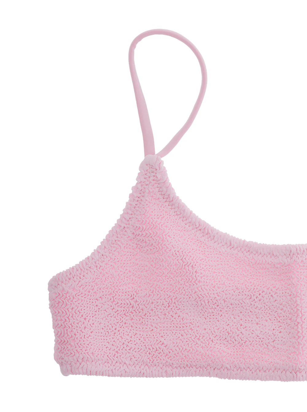 Mc2 Saint Barth Kids Bikini JAIDEN W with Striped Crinkle Pink Details for Women Beachwear