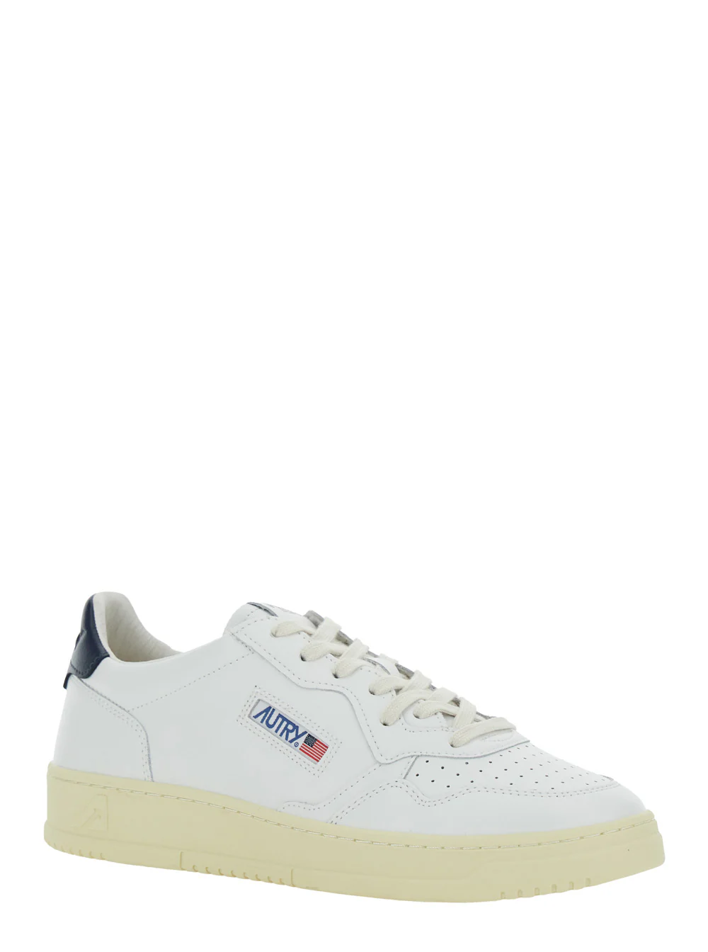 Autry Sneaker Medalist Low With Contrast Pull-Tab White Leather Men Cow