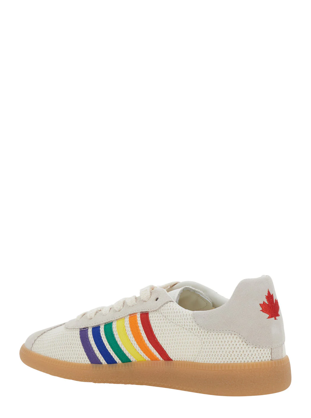 Dsquared2 SNEAKERS - SUEDE+FABRIC+NYLON WHITE+MULTICOLOR Polyester Calf Polyamide